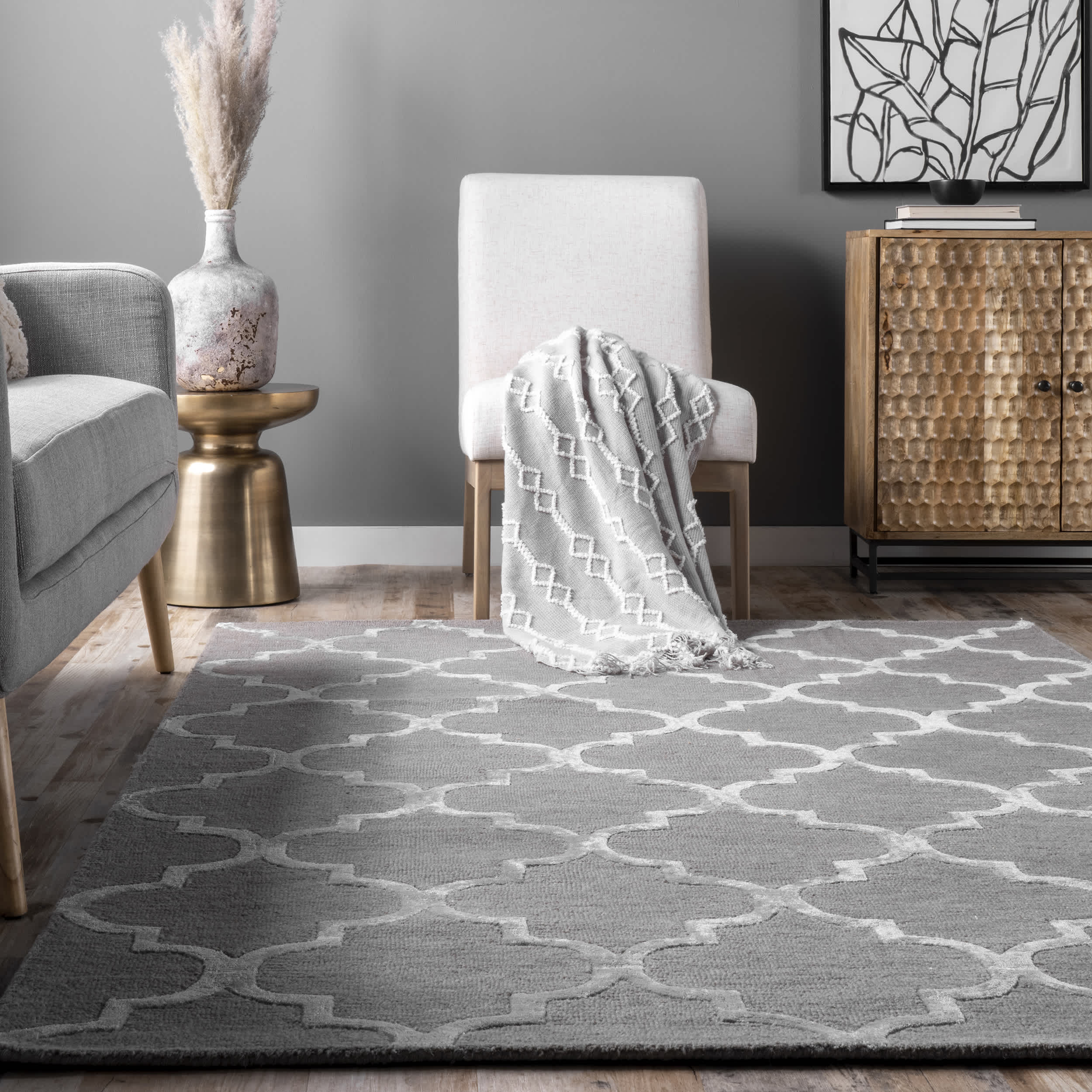Hand Tufted Park Avenue Trellis Area Rug - Image 14