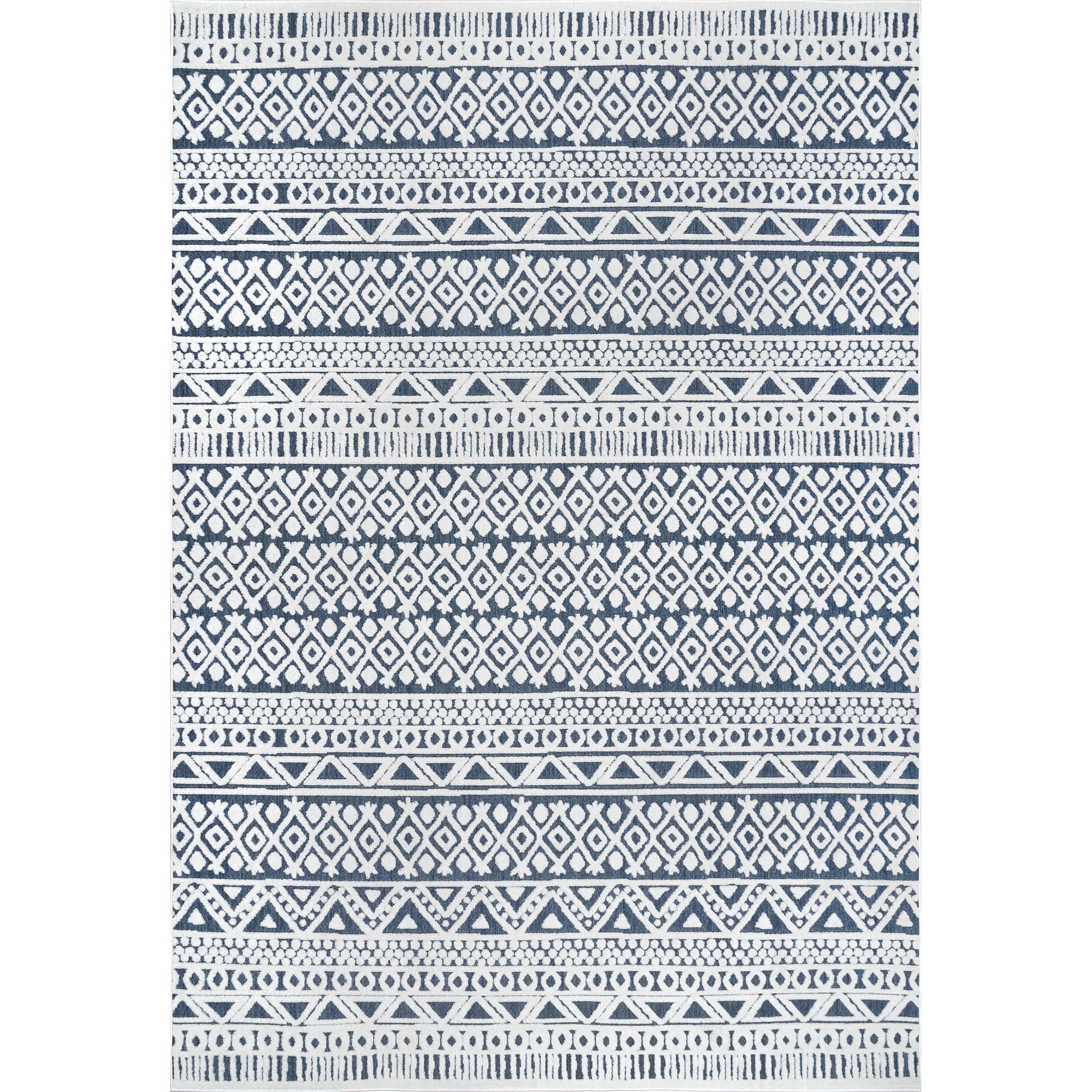 Tina Textured Geometric Banded Area Rug - Image 10