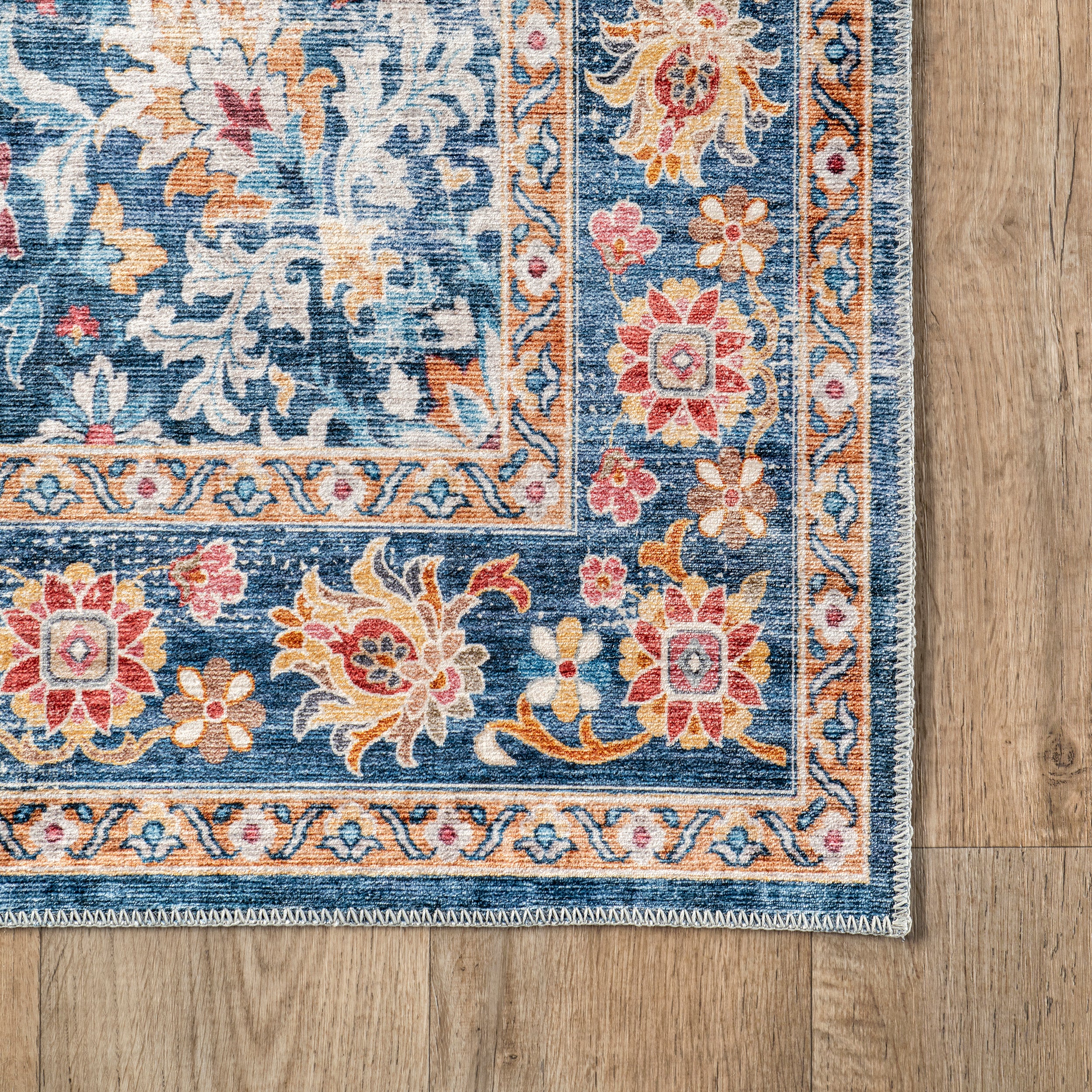 Emi Traditional Stain-Resistant Machine Washable Area Rug - Image 5