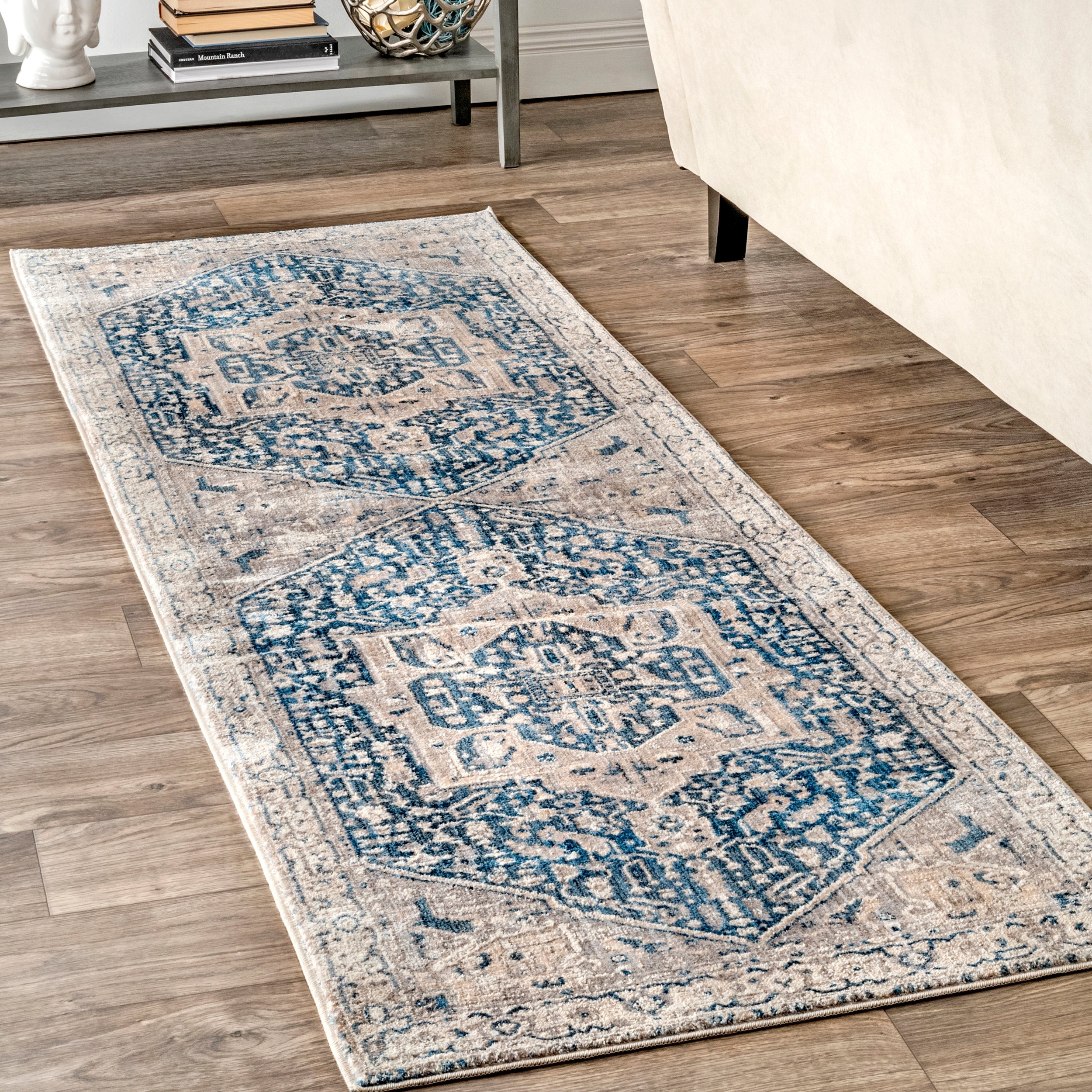 Harriet Vintage Medallion Fringe Area Rug - Image 10