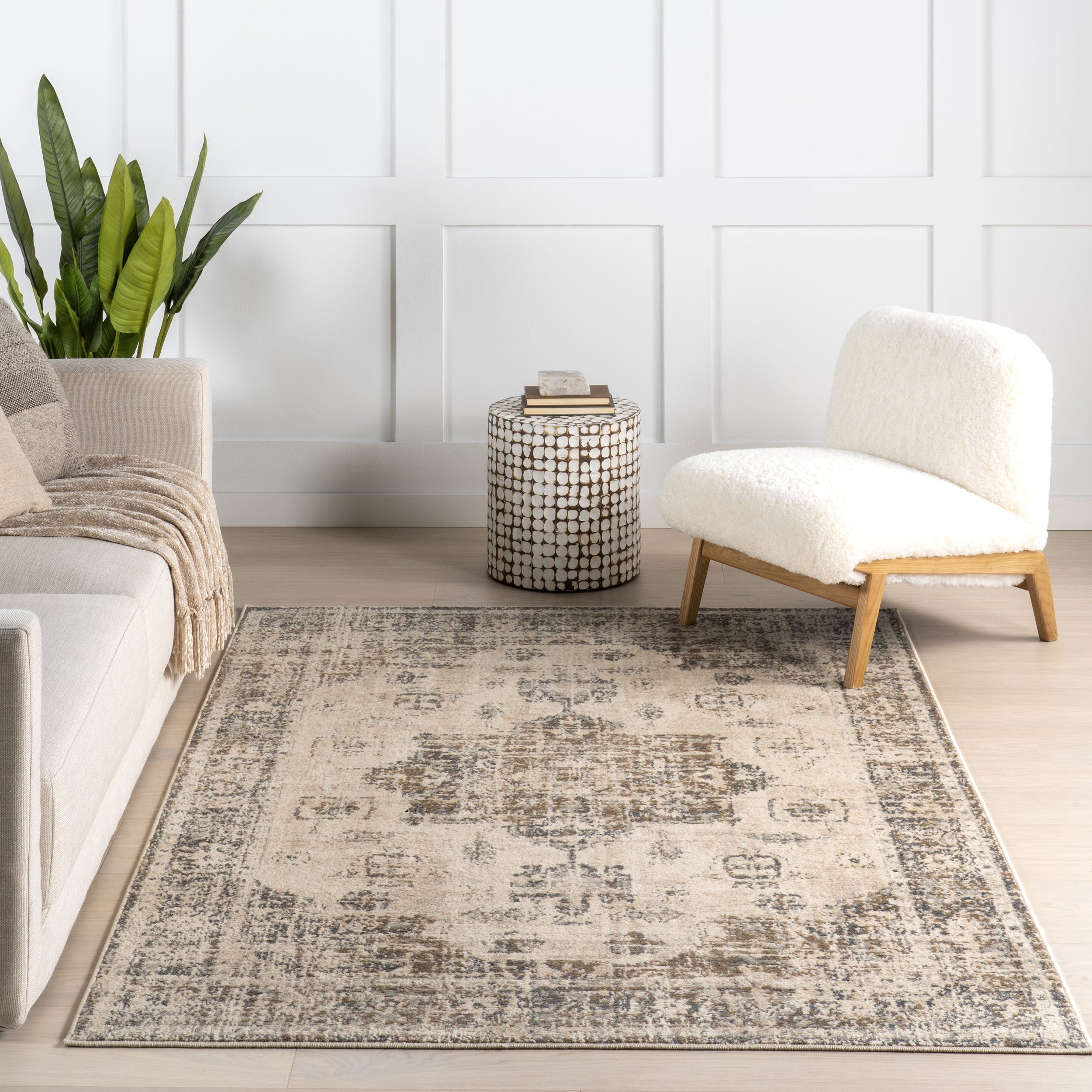 Betania Faded Medallion Area Rug - Image 9