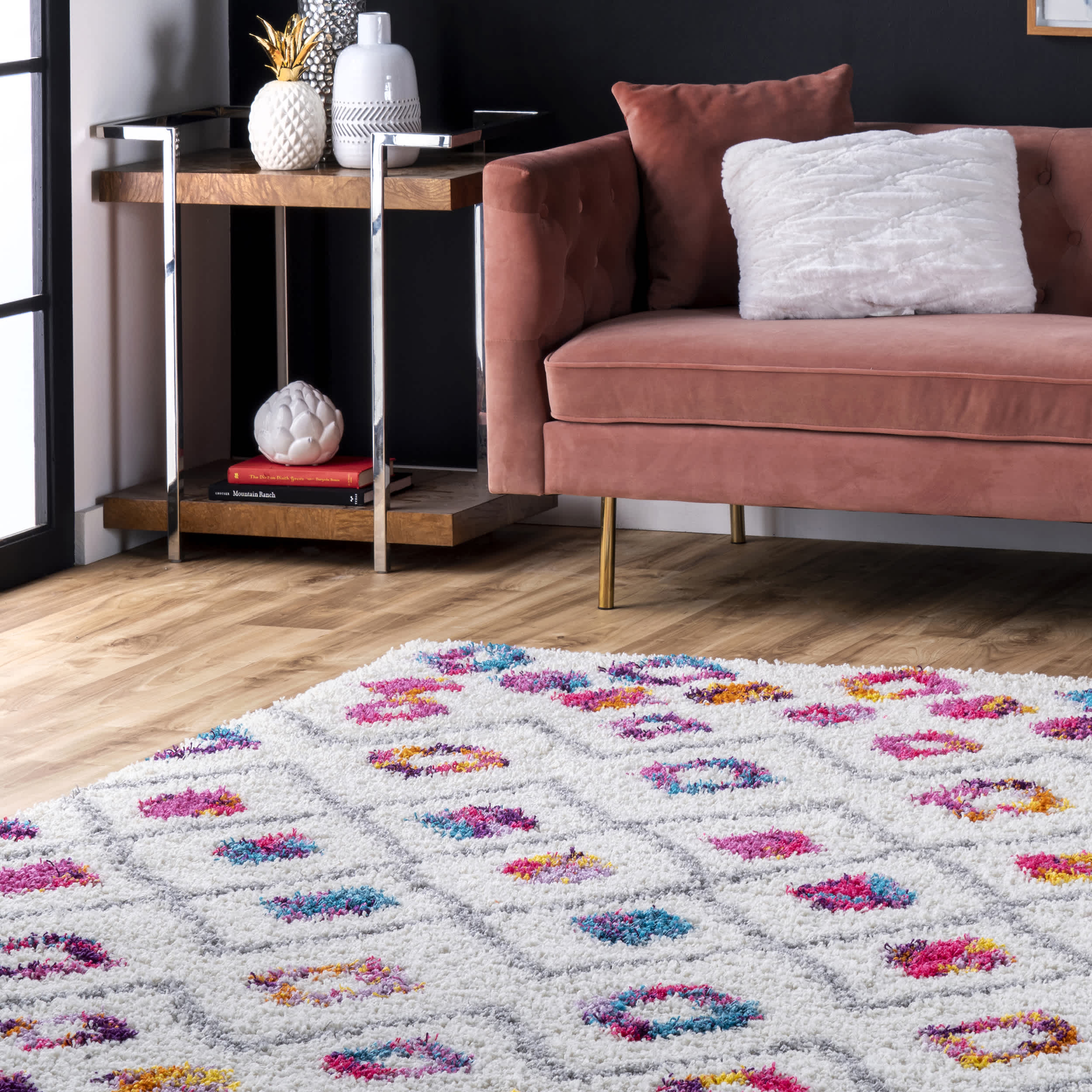 Tatyana Moroccan Diamond Trellis Shaggy - Image 9