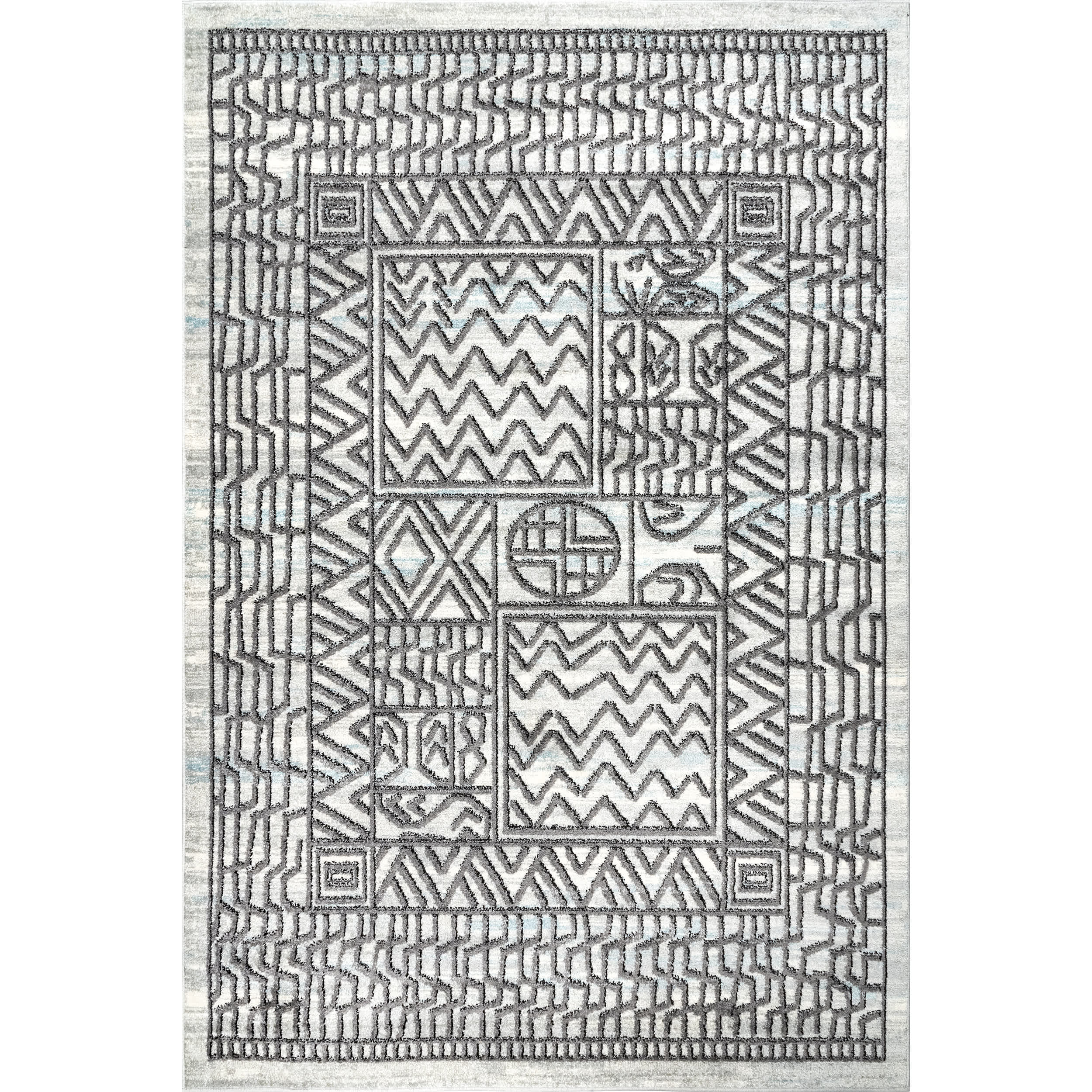 Joannie Contemporary Abstract Patterned Area Rug