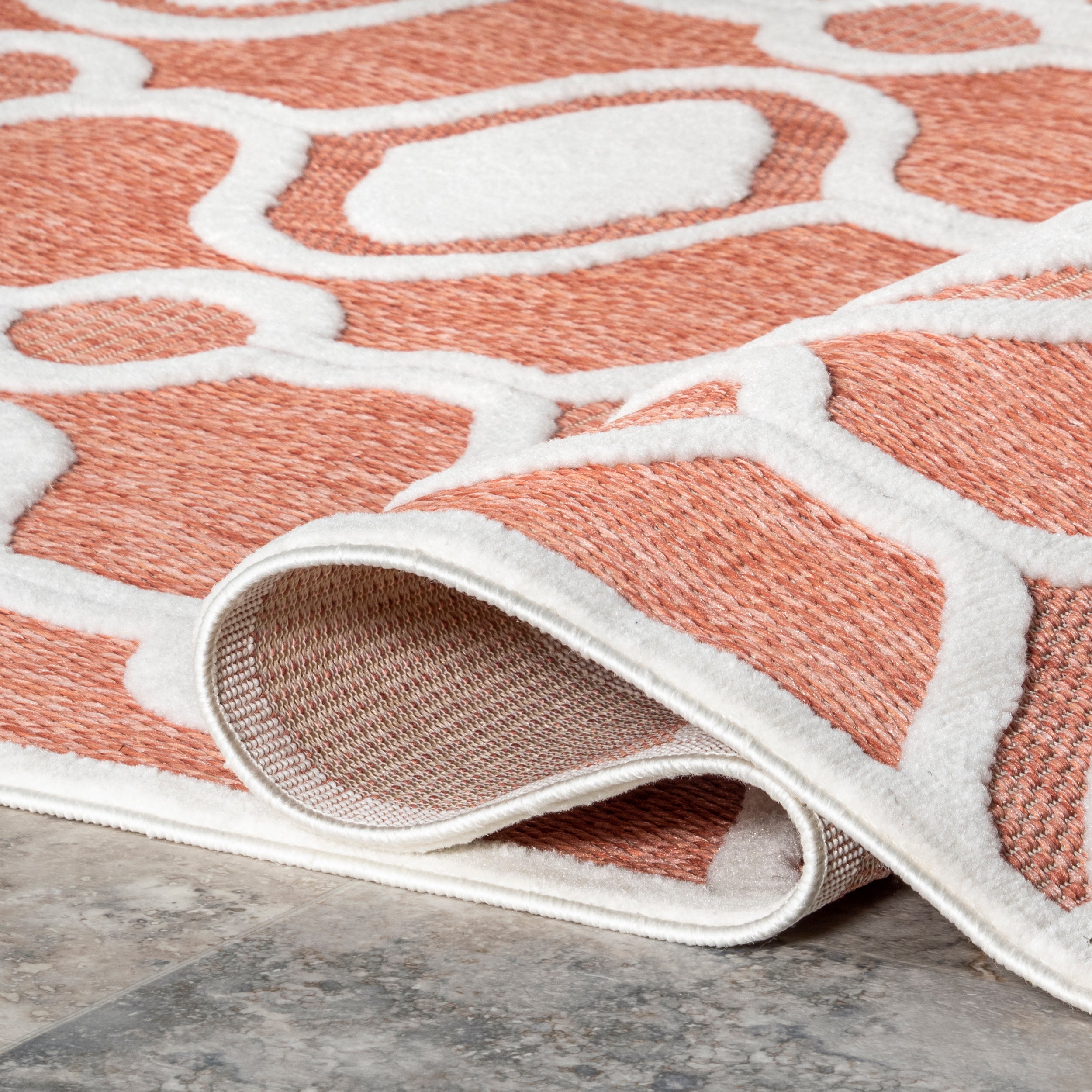 Lila Geometric Striped Indoor/Outdoor Area Rug - Image 4