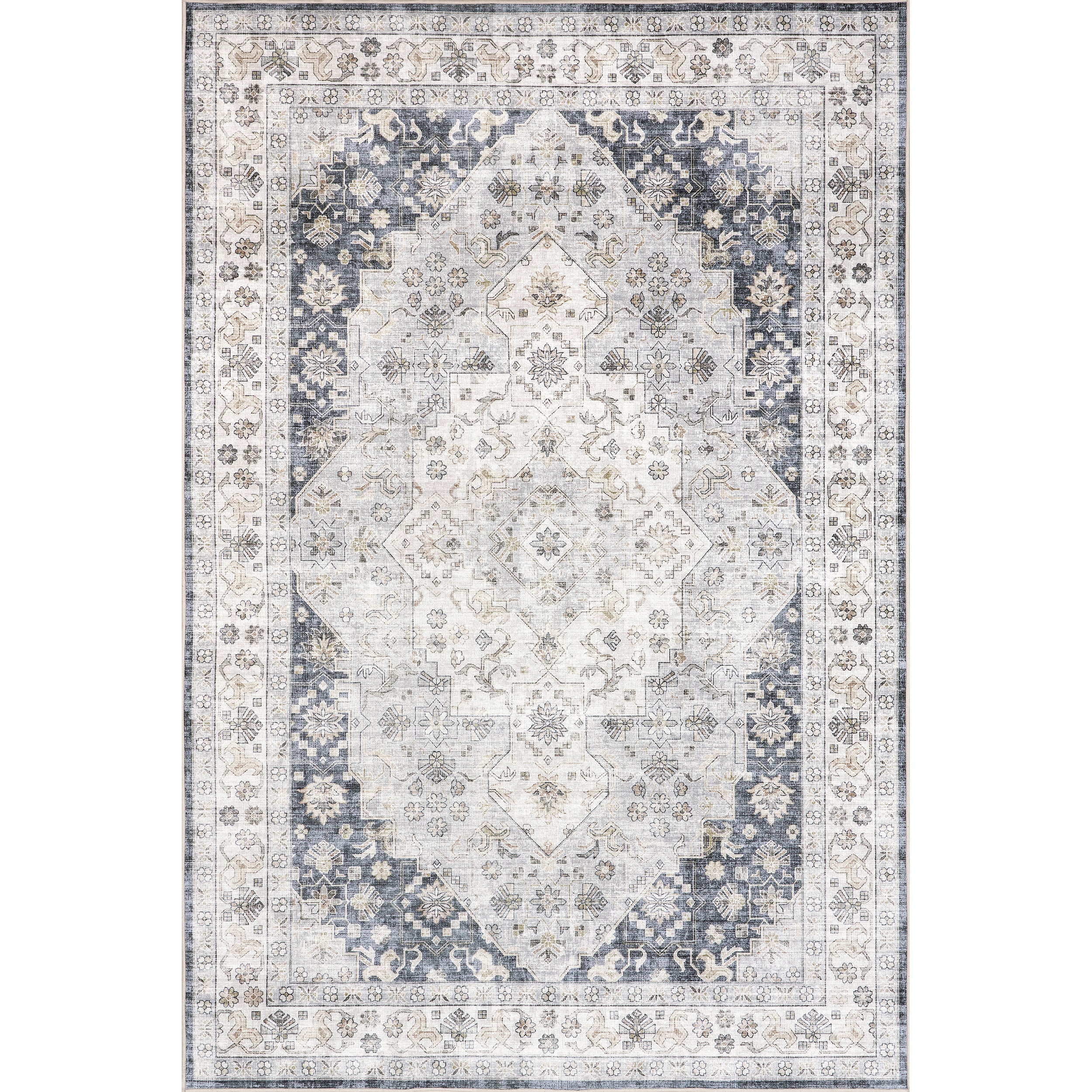 Casey Persian Stain Repellent Machine Washable Area Rug