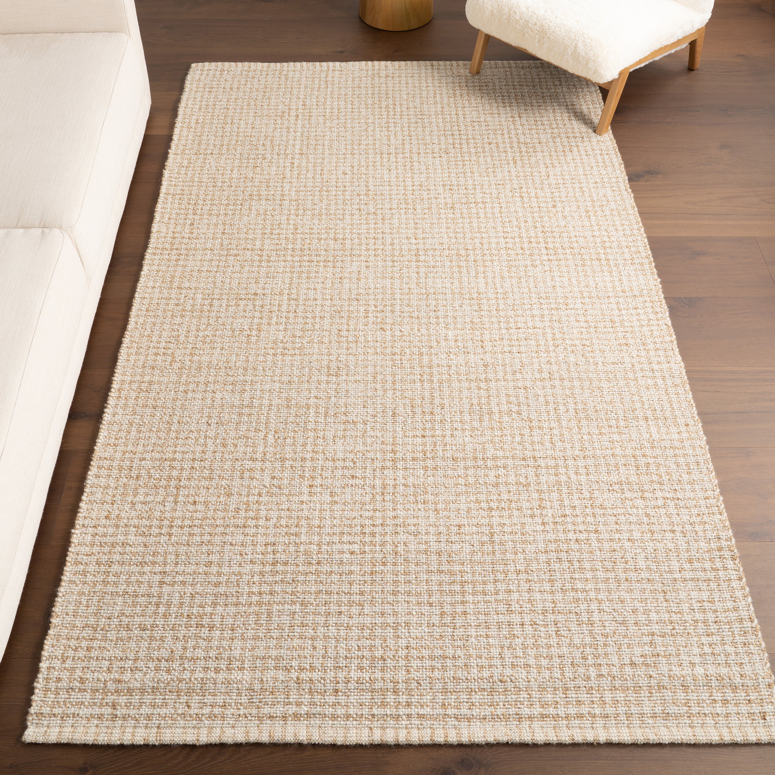 Galene Checkered Wool Area Rug - Image 2