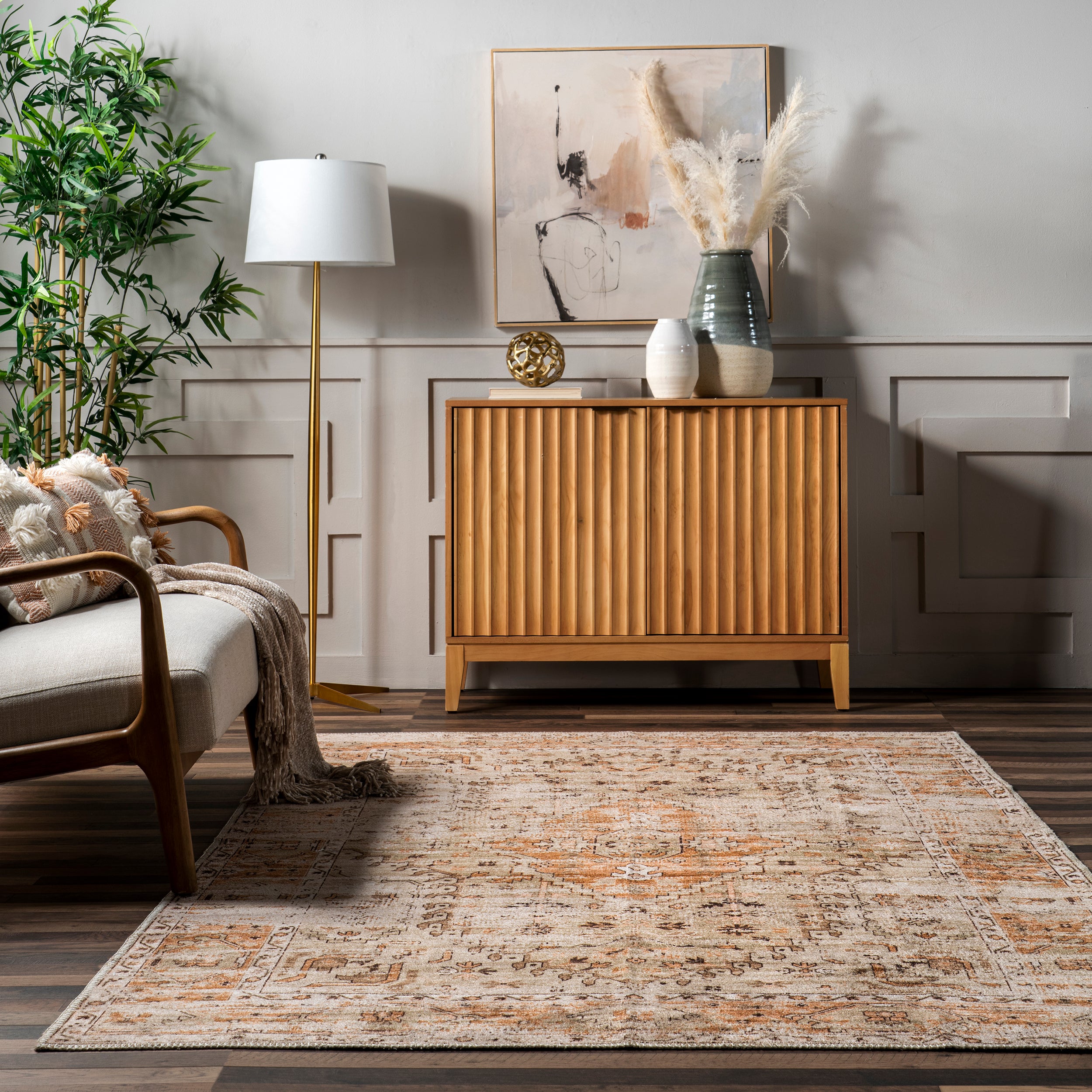 Aada Persian Machine Washable Area Rug - Image 8