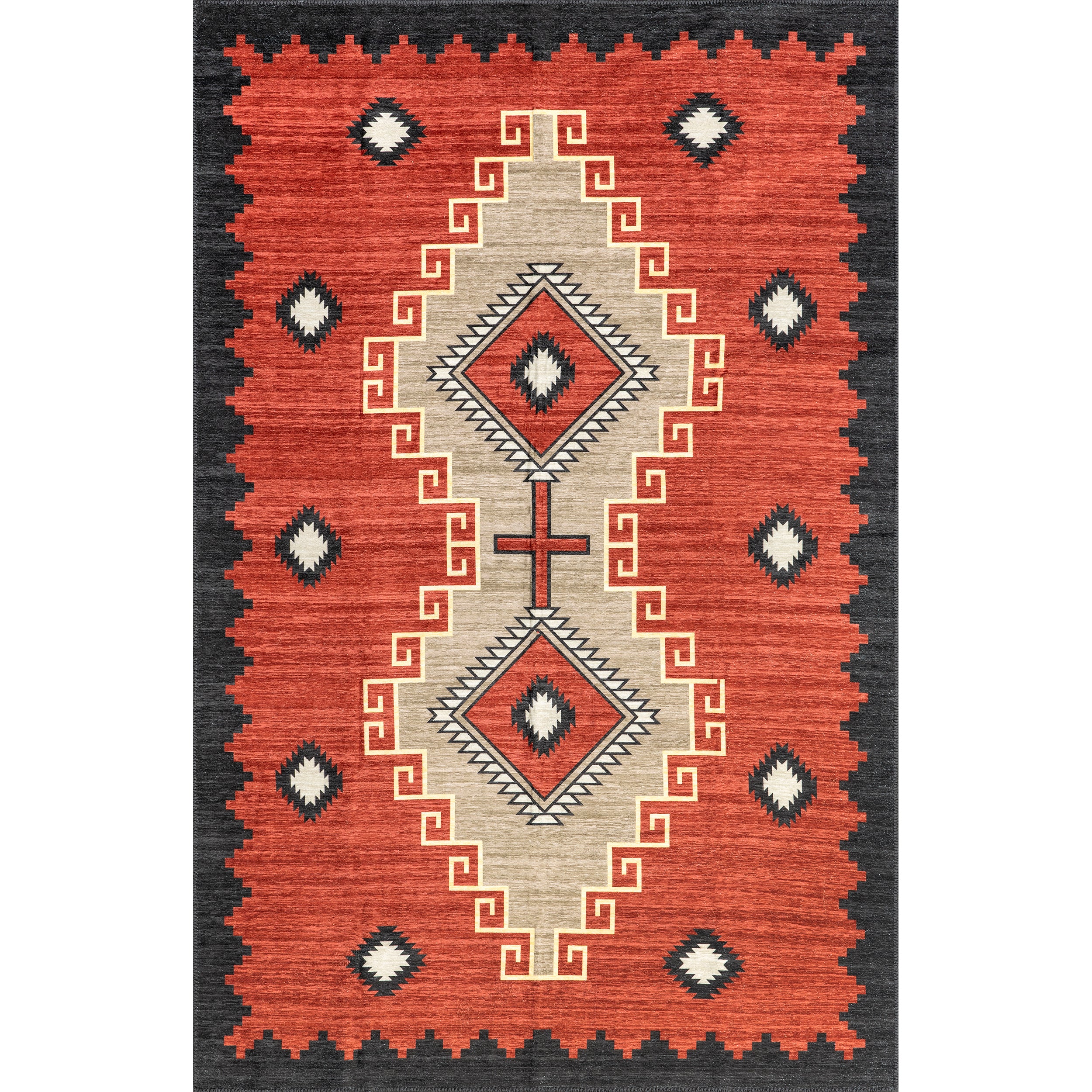 Imelda Aztec Machine Washable Area Rug