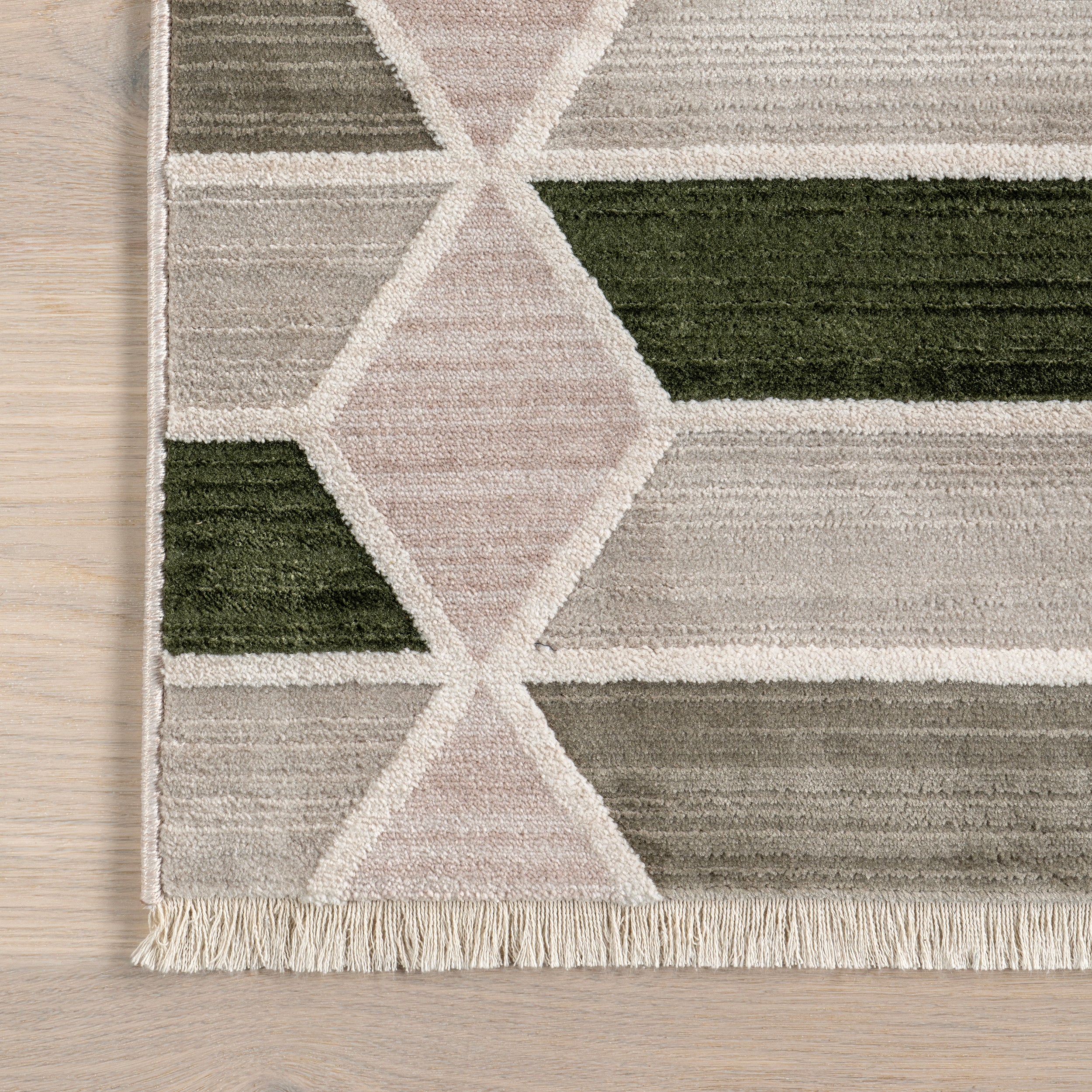 Fressia Modern High-Low Geometric Area Rug - Image 5