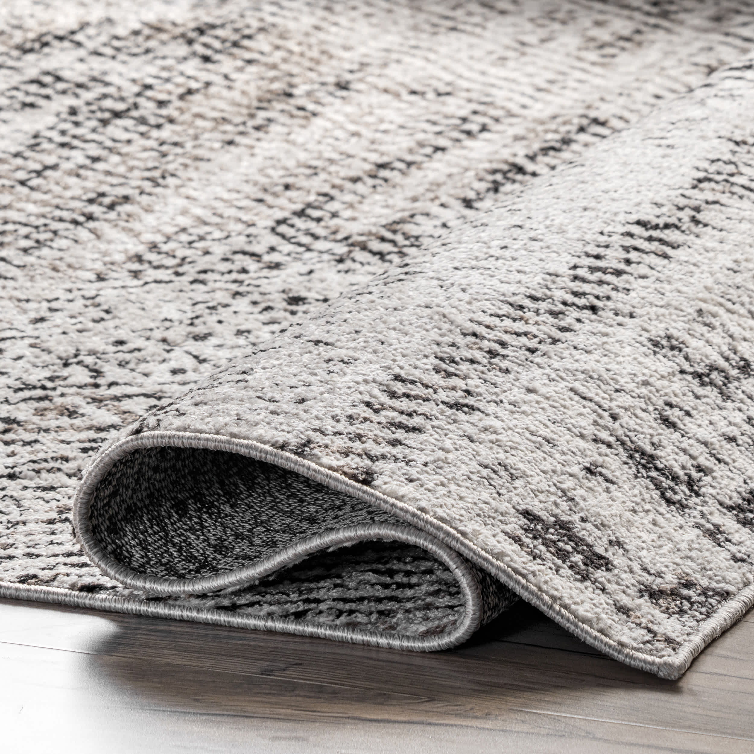 Kenia Distressed Diamond Cotton Blend Area Rug - Image 4