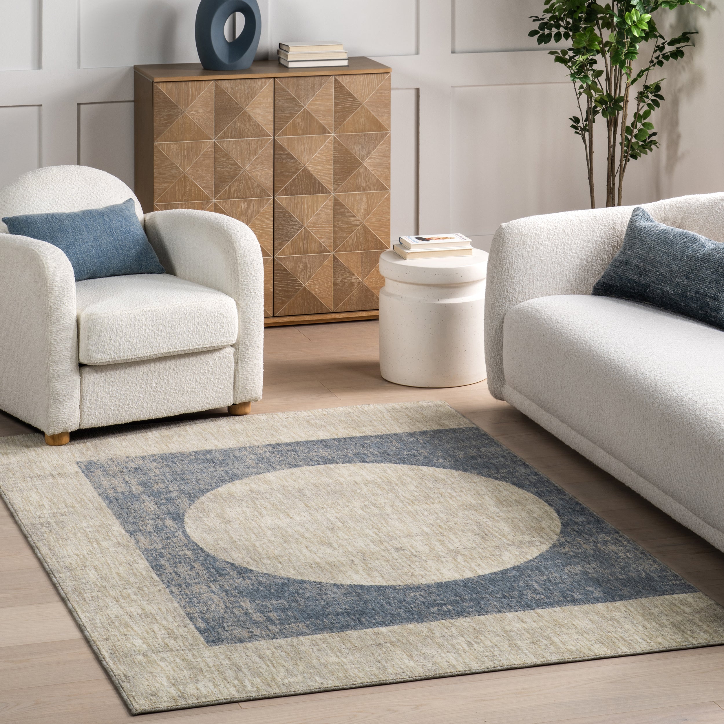 Nyra Mid-Century Modern Geometric Area Rug - Image 2
