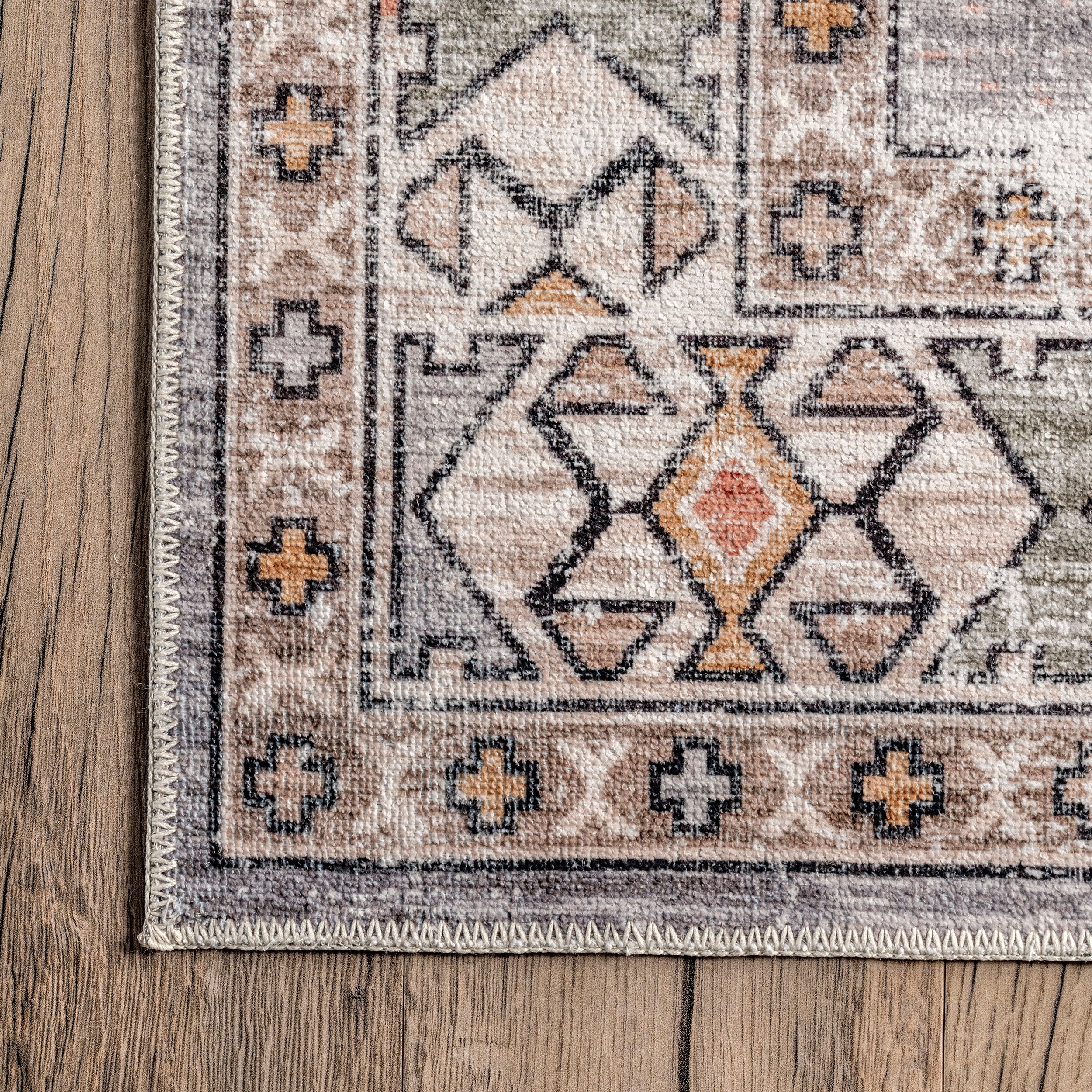 Mae Tribal Motif Machine Washable Area Rug - Image 18