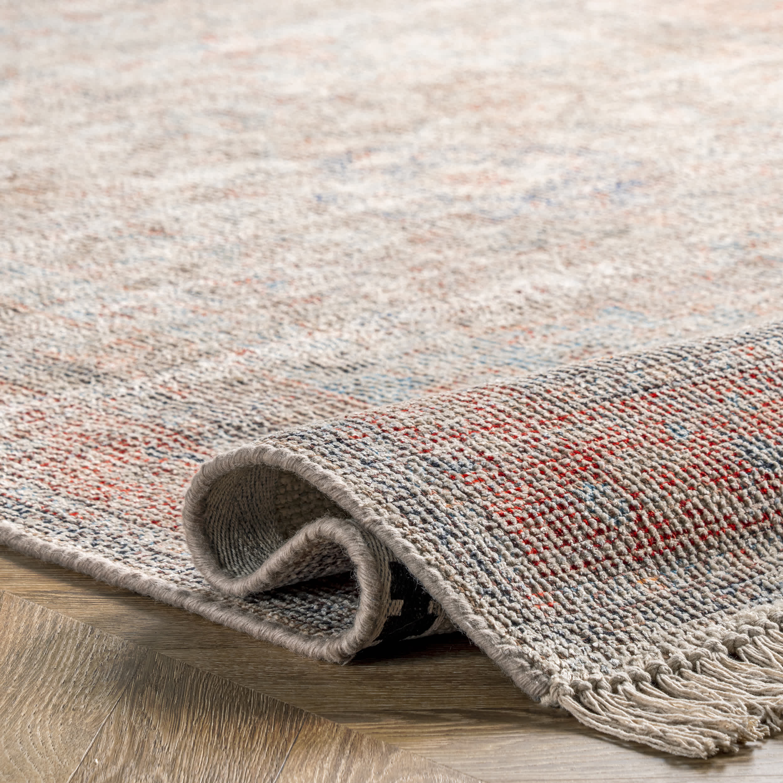 Lottie Floral Medallion Tassel Area Rug - Image 4