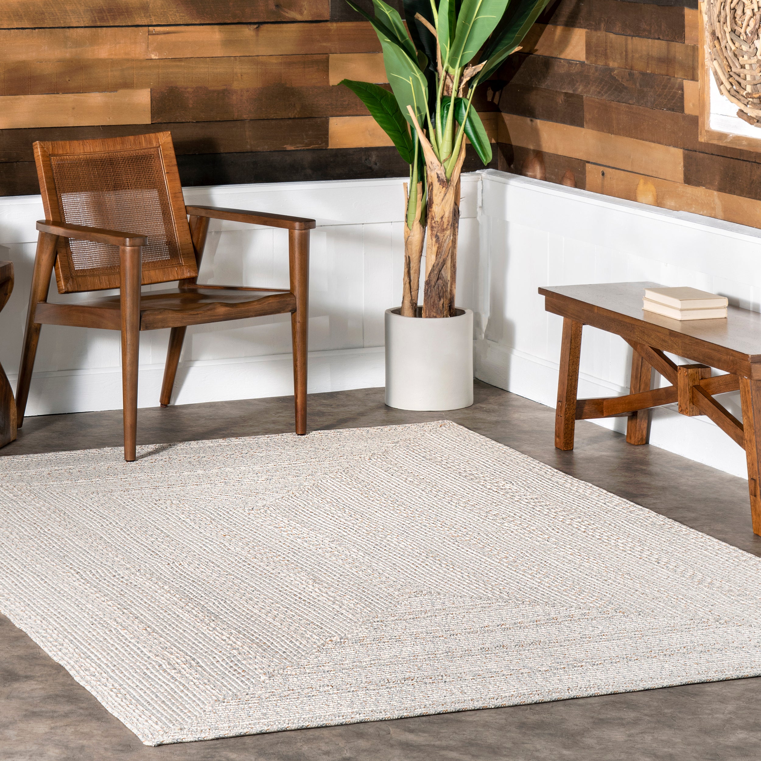 Rowan Braided Texture Indoor/Outdoor Area Rug - Image 2
