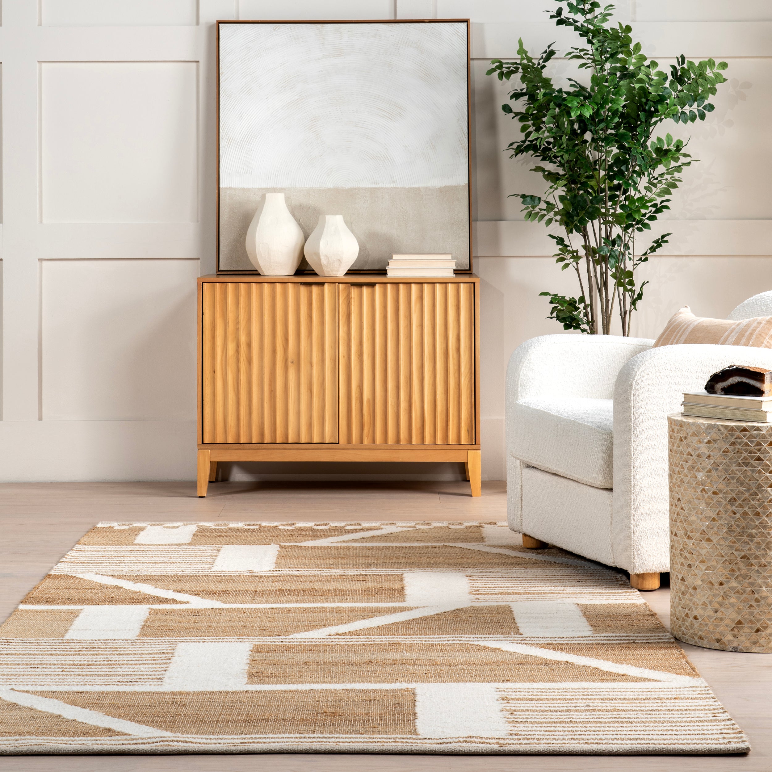 Ambrosia Geometric Tiled Jute Blend Area Rug - Image 8