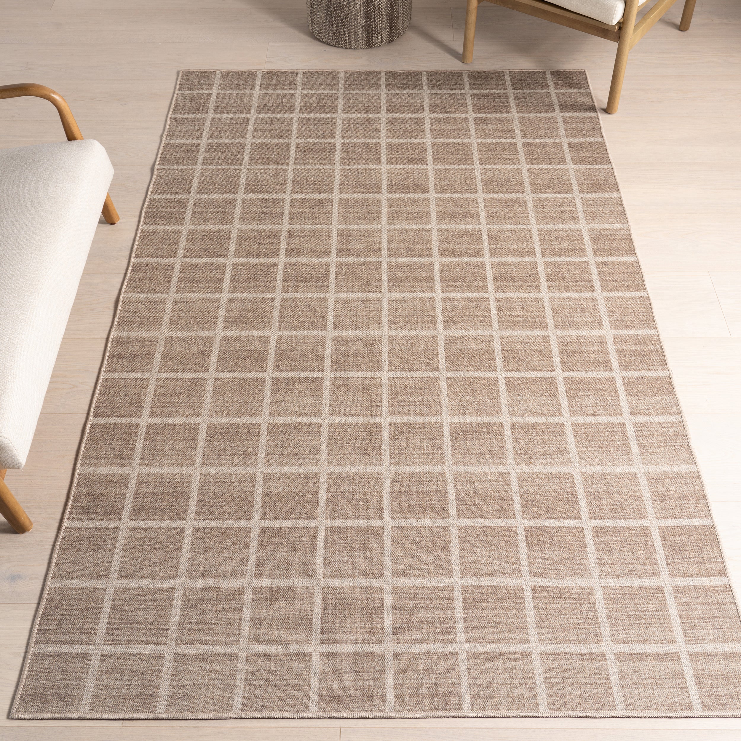 Daena Checkered Machine Washable Area Rug - Image 2