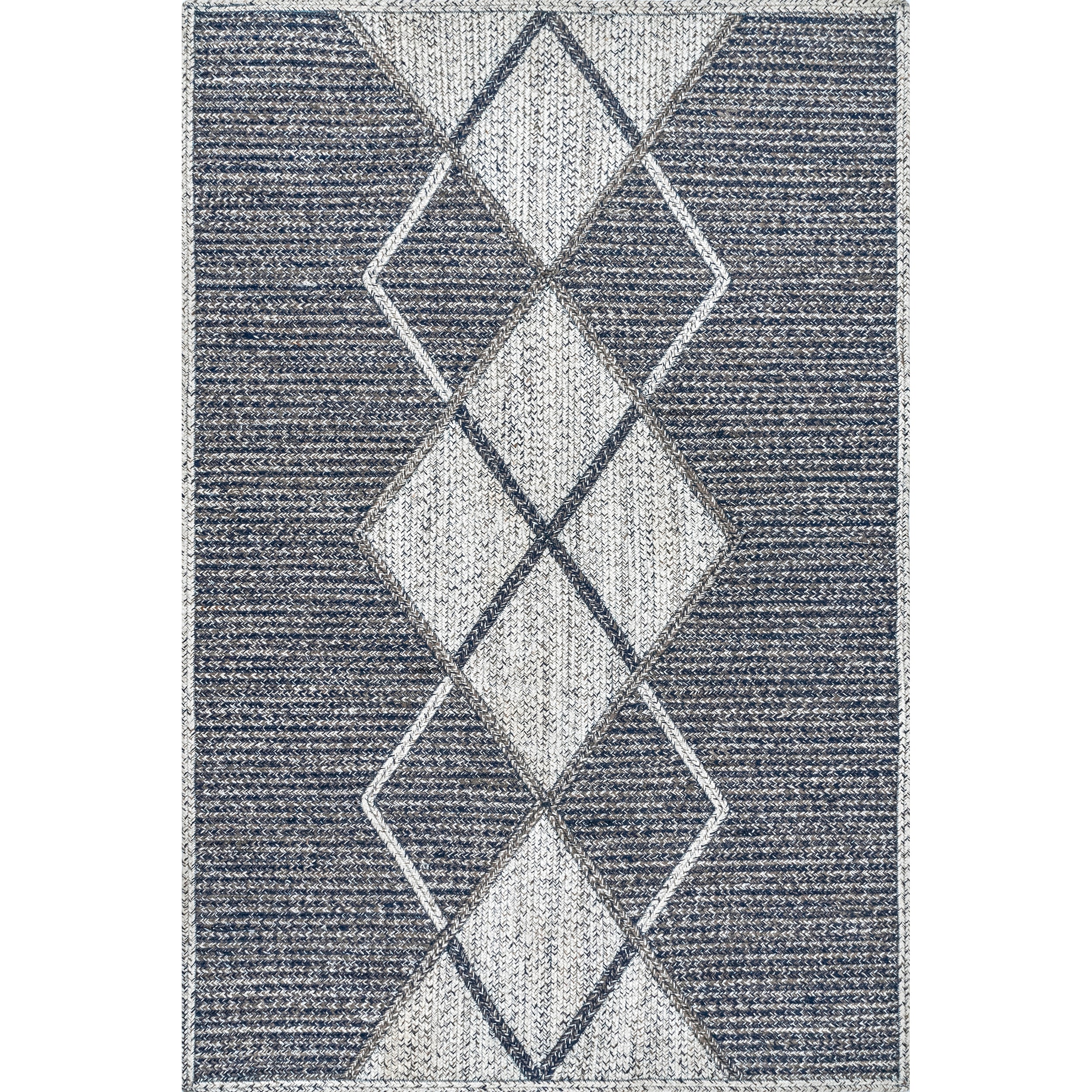 Adria Diamond Blended Jute Area Rug