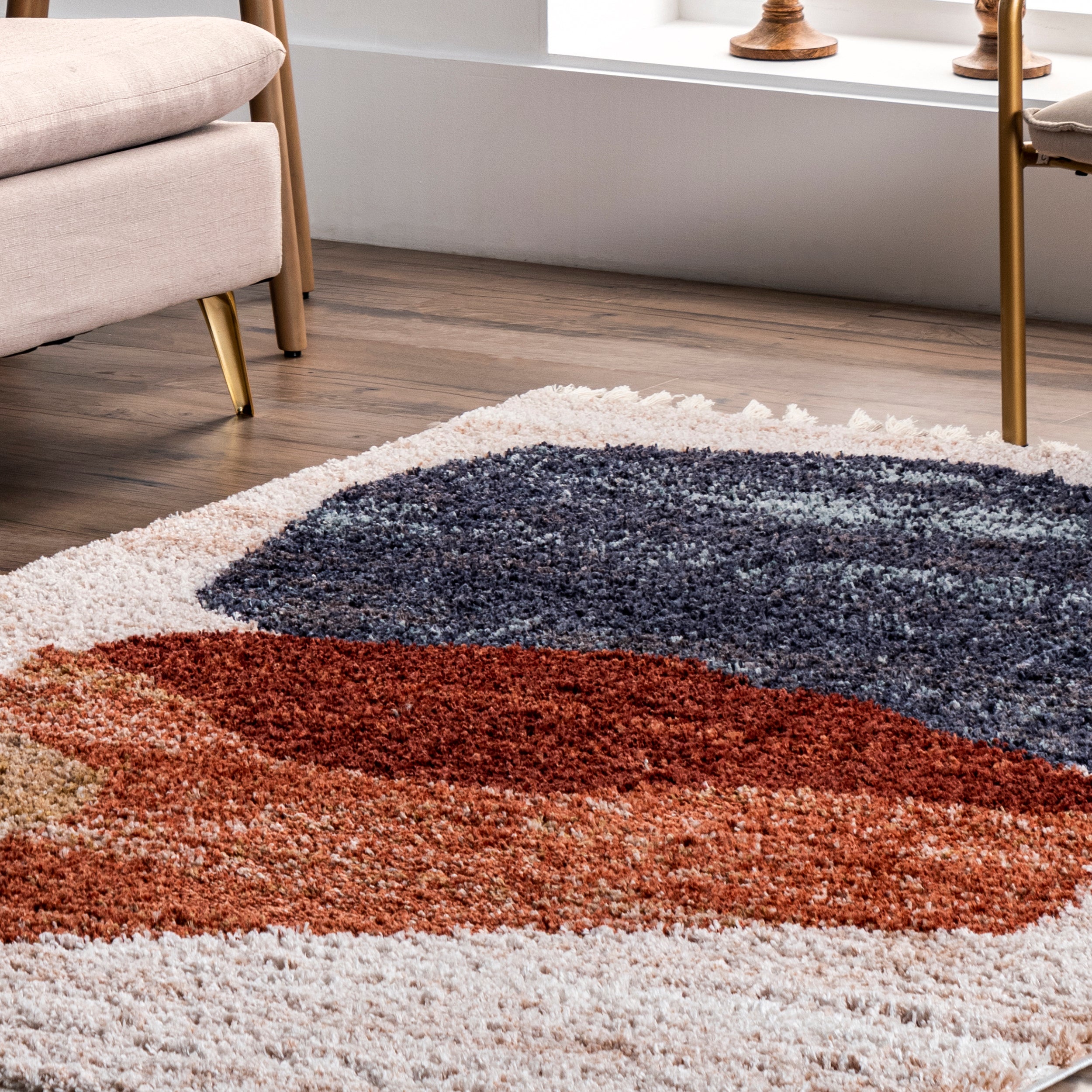 Kassidy Shaggy Contemporary Tassel Area Rug - Image 9