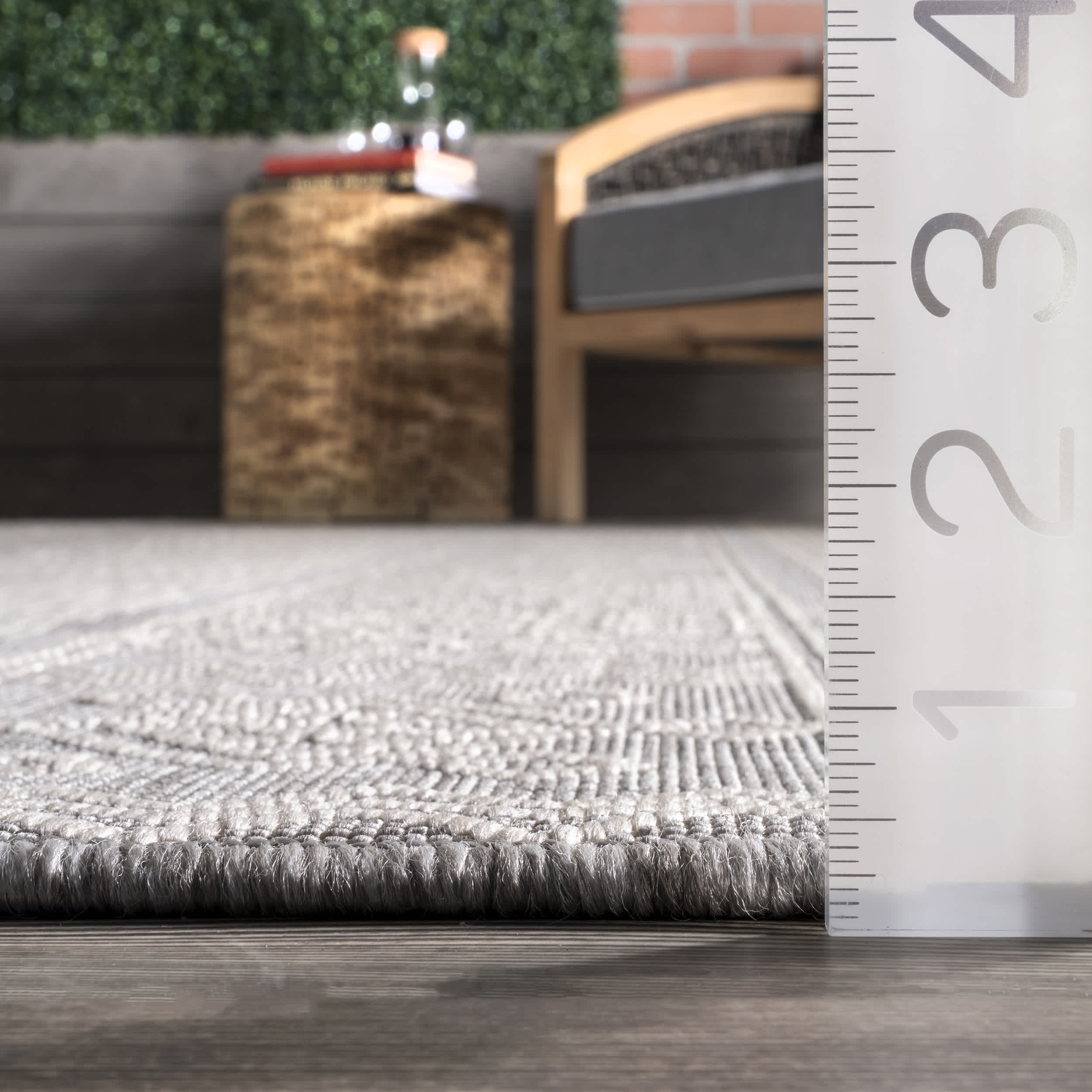 Leigh Ethnic Stripes Indoor/Outdoor Area Rug - Image 3