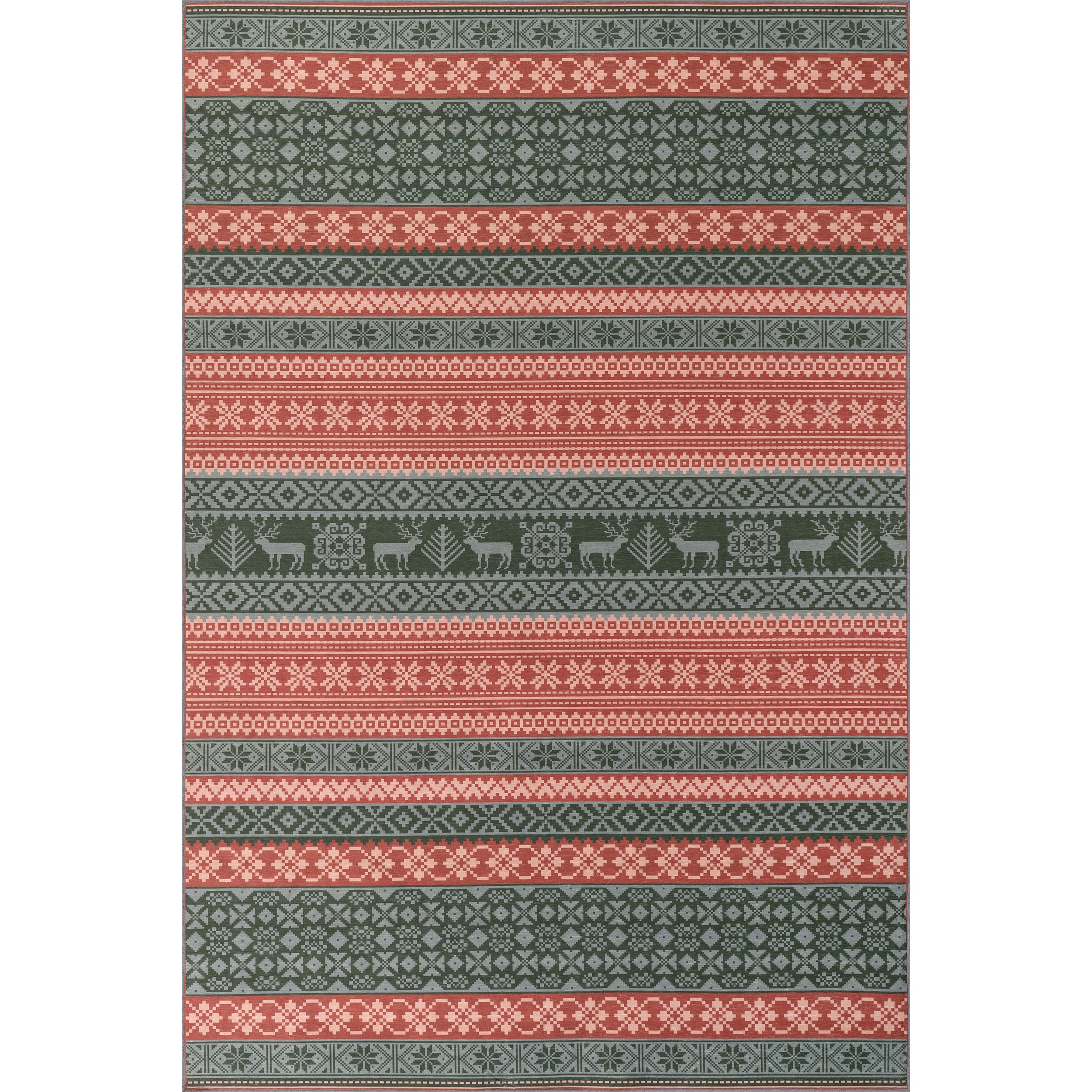 Ellasandra SplashGuard Graphic Machine Washable Area Rug