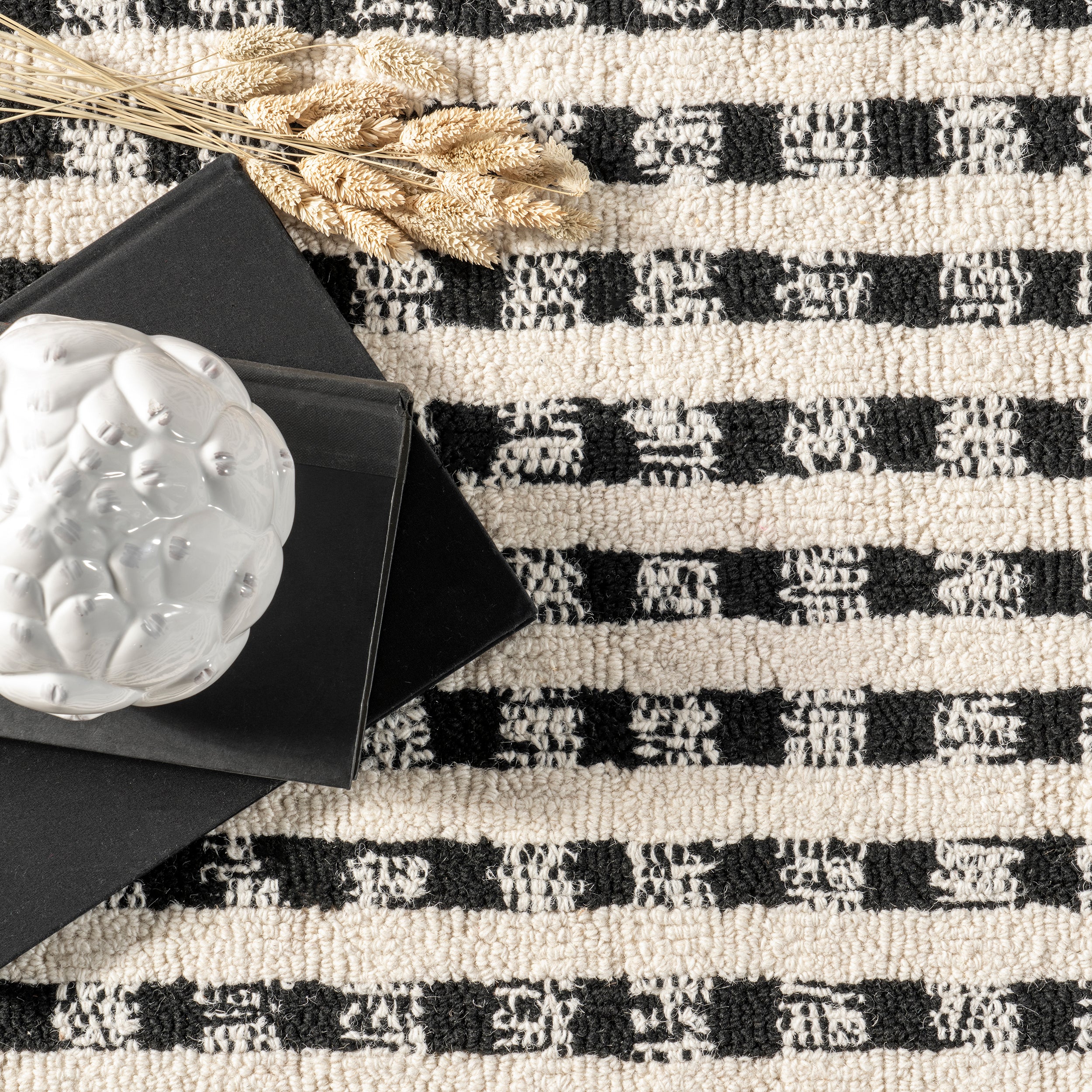 Adahlia Checkered Wool Area Rug - Image 6