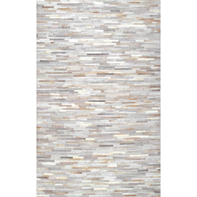 Hand Woven Clarity Patchwork Cowhide