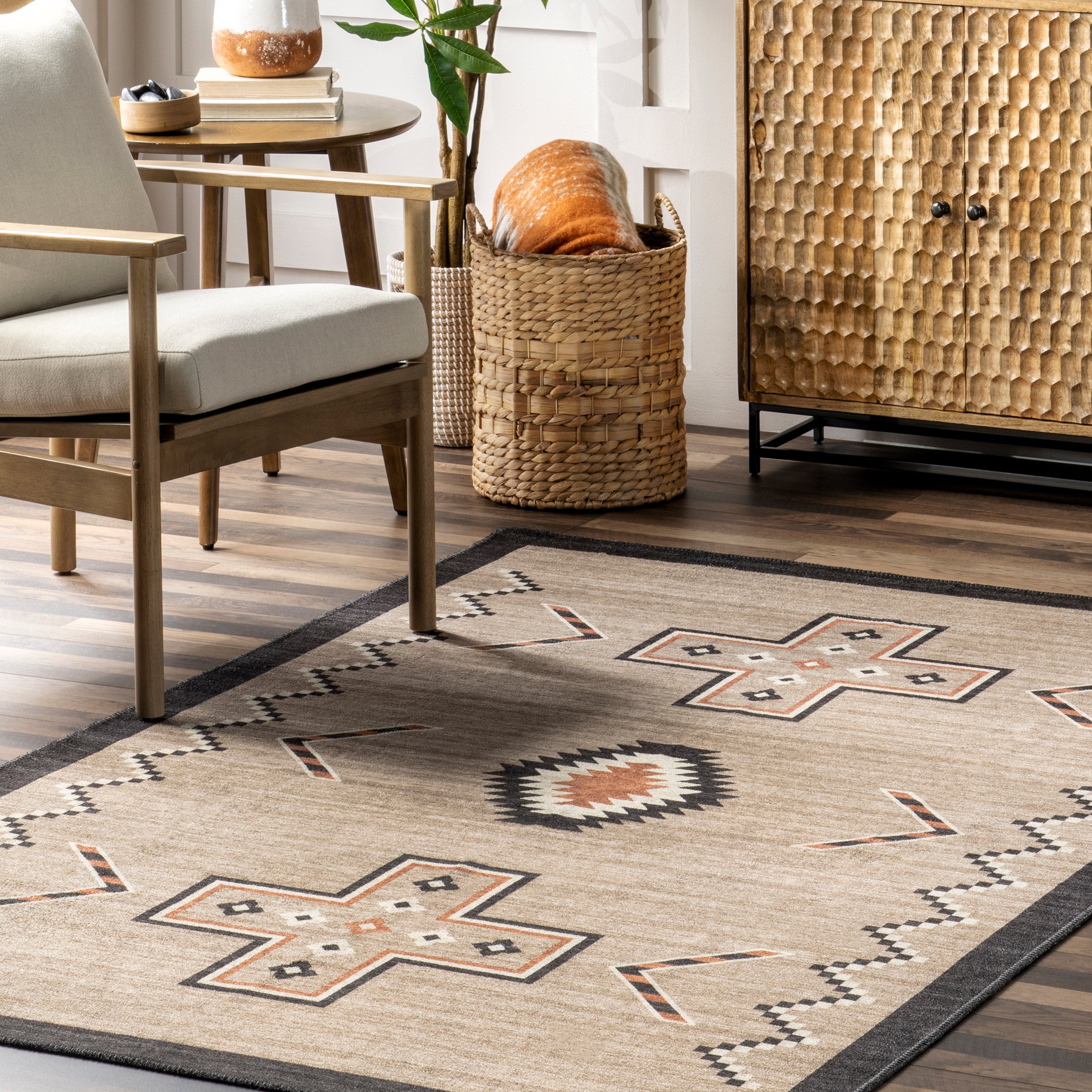 Colbie Tribal Machine Washable Area Rug - Image 9