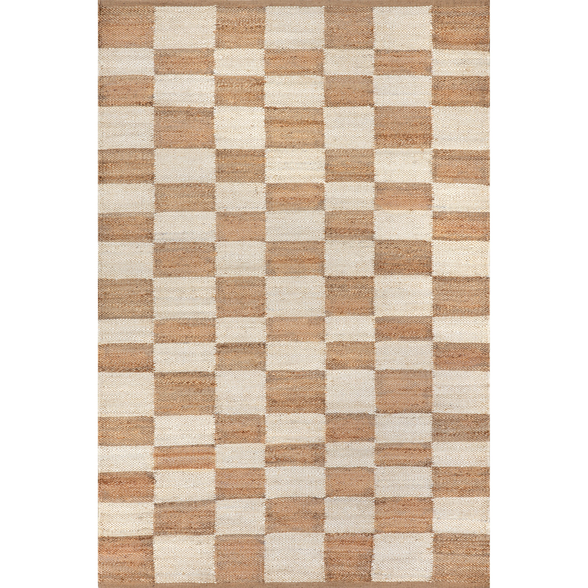 Izara Checkered Jute Area Rug