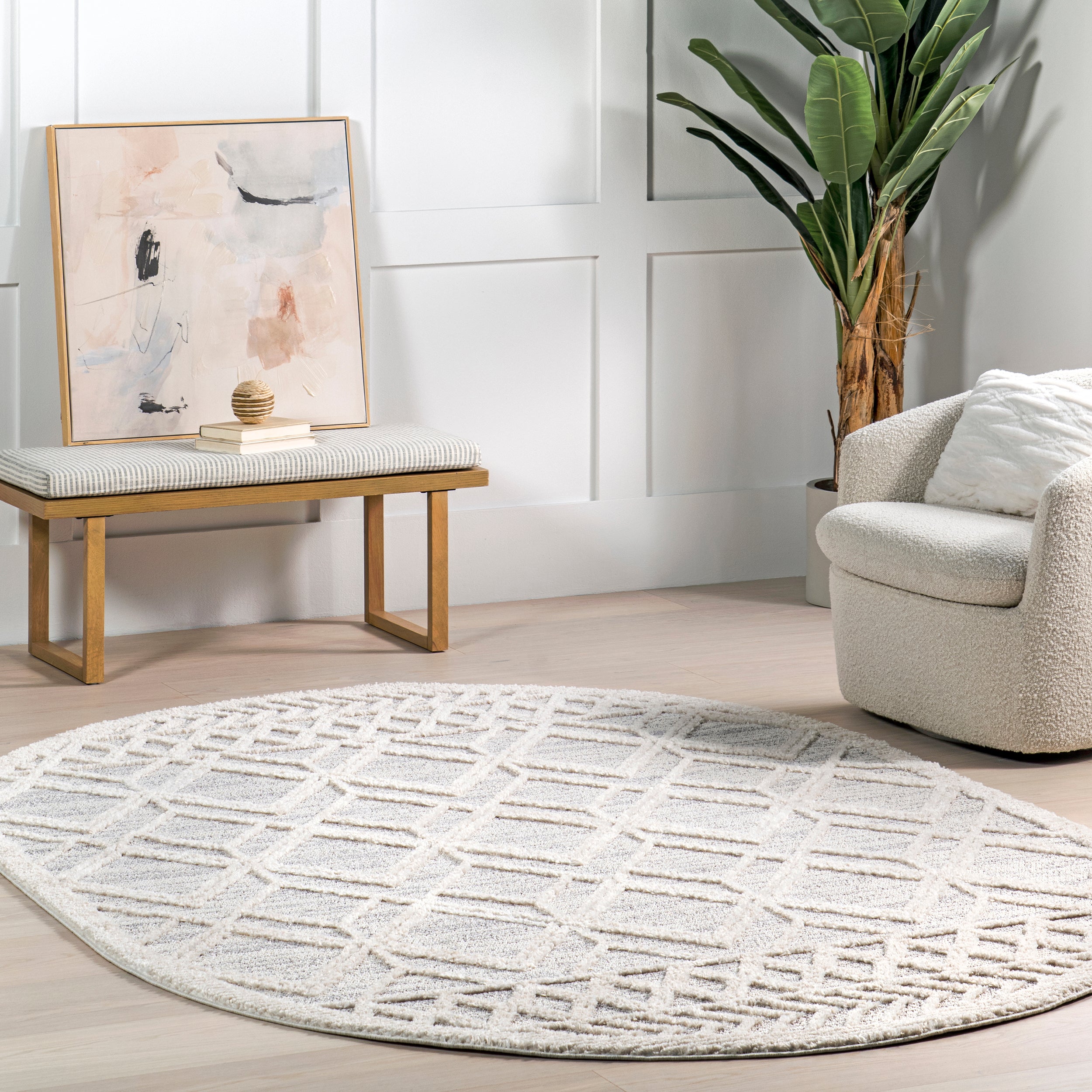 Ansley Moroccan Lattice Tassel Area Rug - Image 20