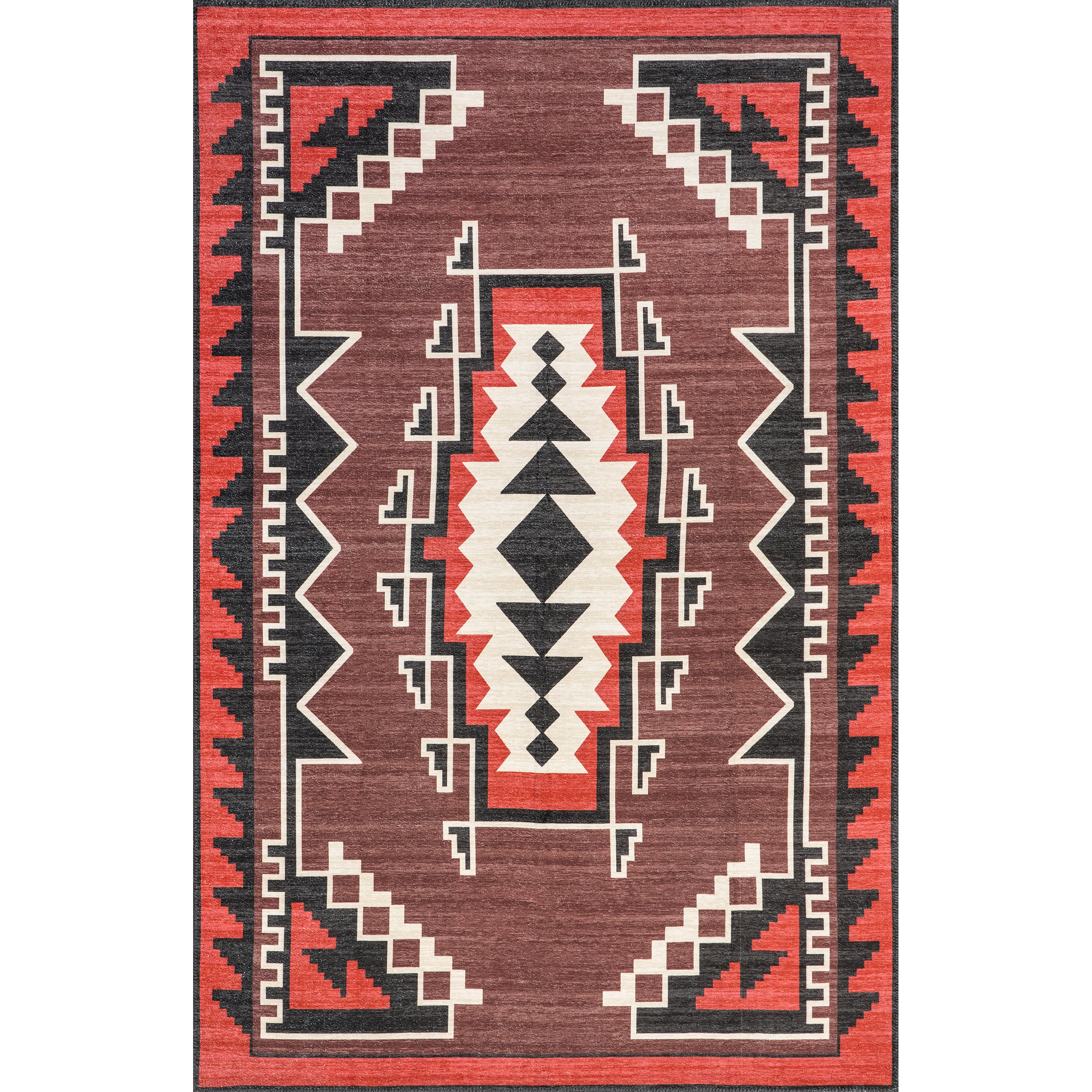 Adrena Bold Boho Machine Washable Area Rug