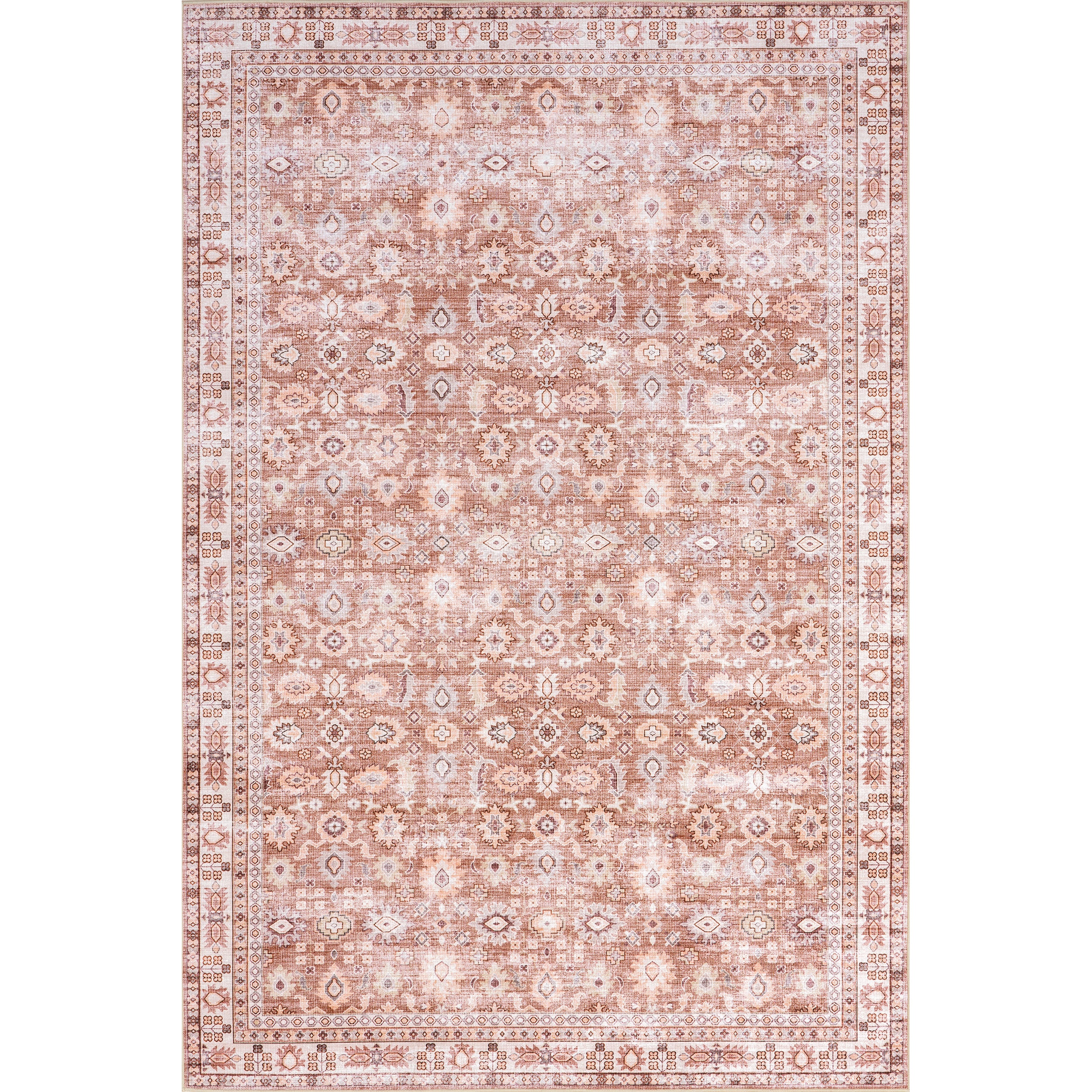 Sesilia Vintage Transitional Machine Washable Area Rug
