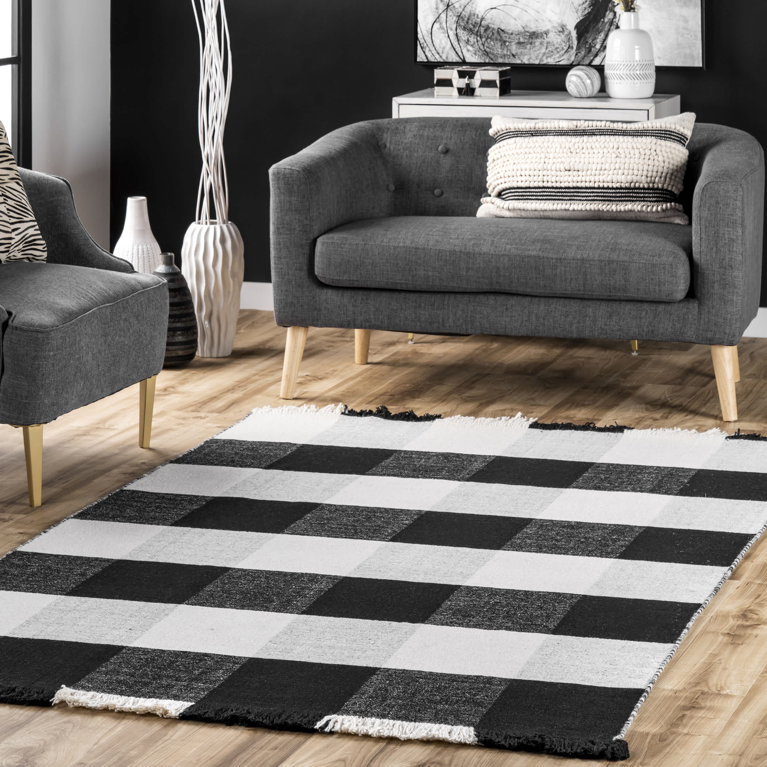 Fay Buffalo Plaid Fringe Area Rug - Image 2