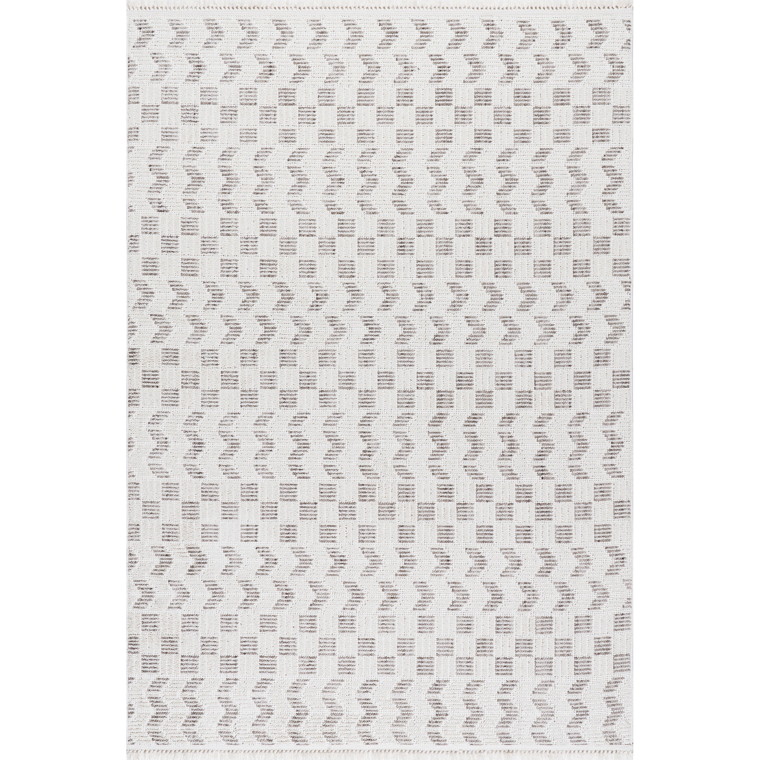 Allona Geometric Tassels Area Rug