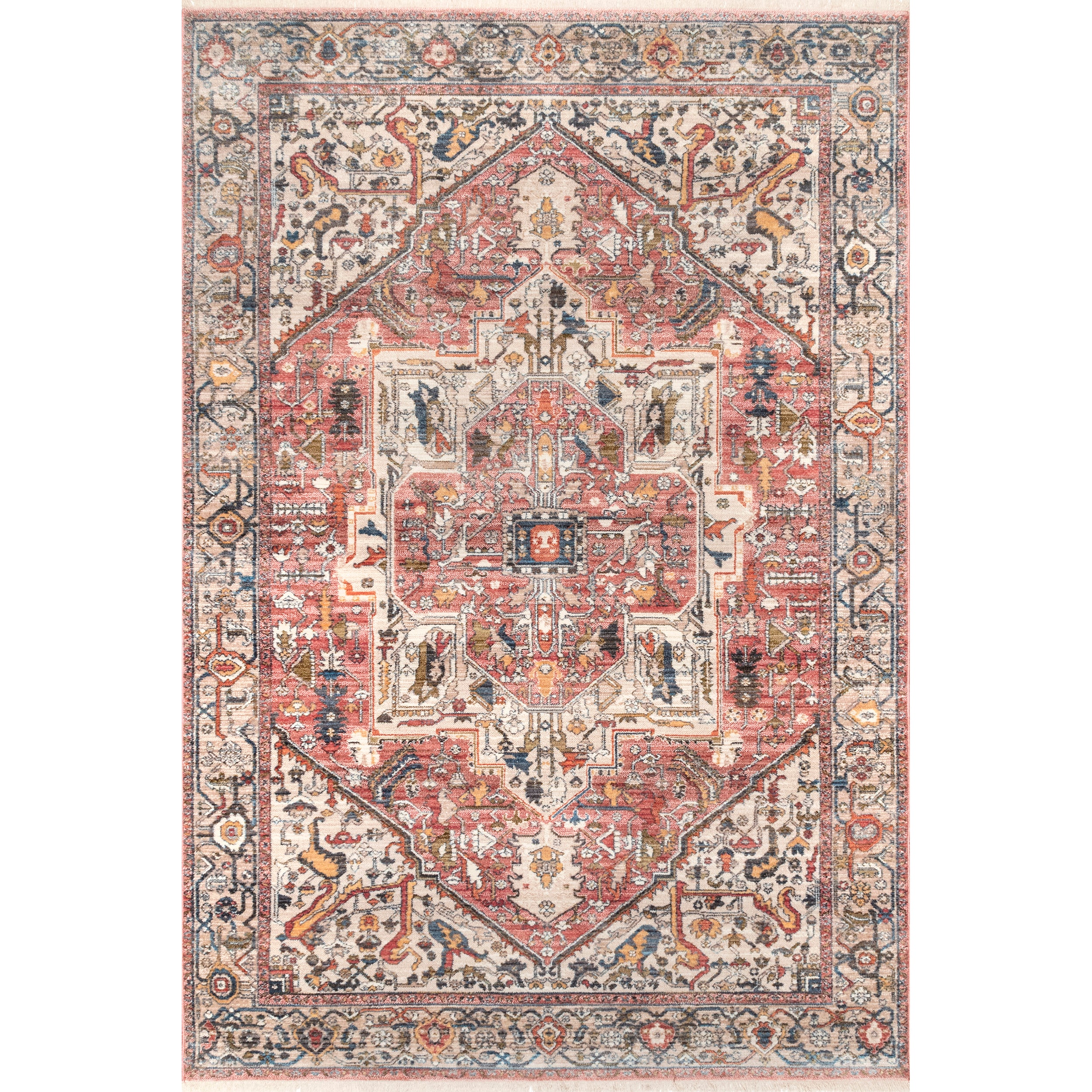 Harriet Vintage Medallion Fringe Area Rug - Image 23