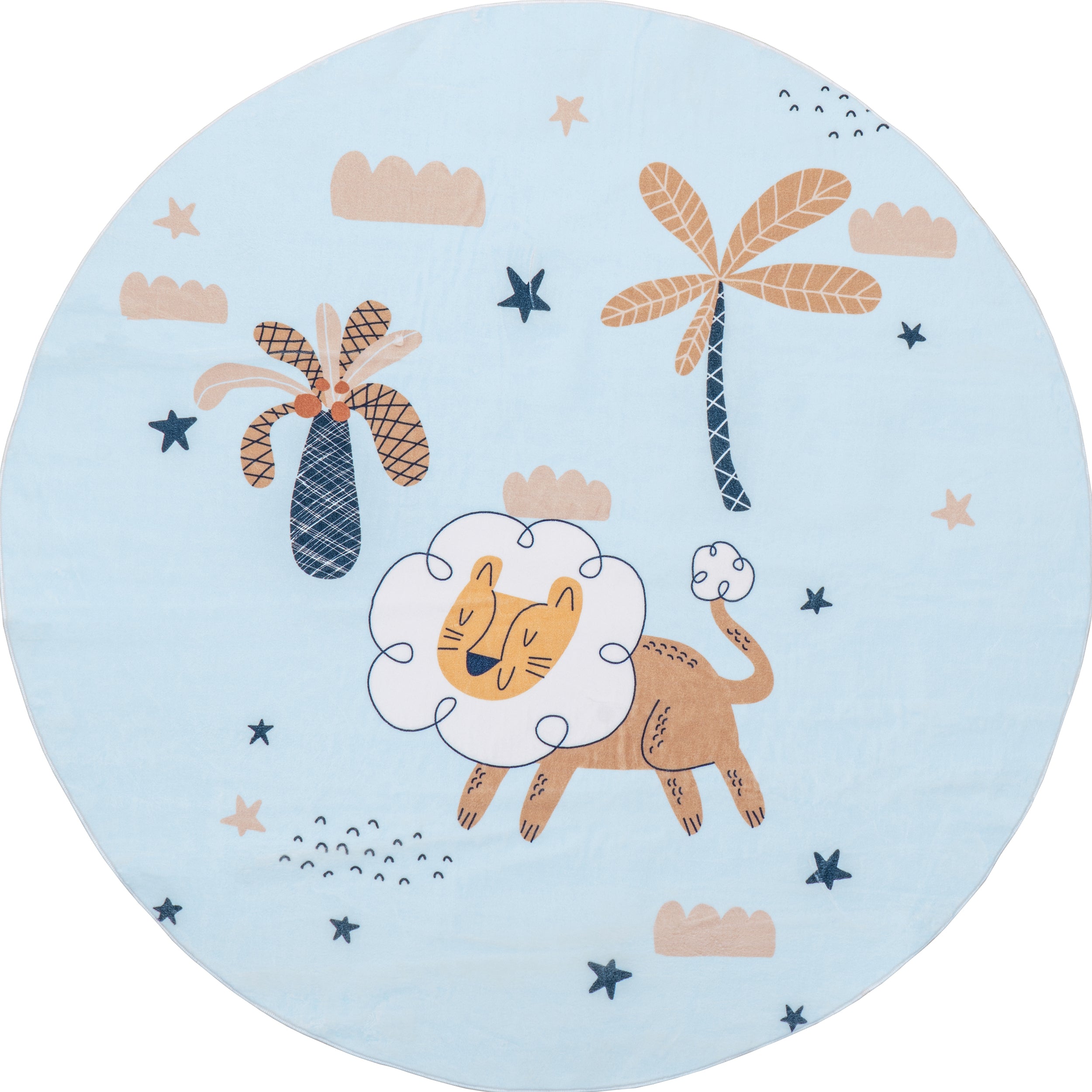 Jalissa Lion Dreams Machine Washable Kids Area Rug