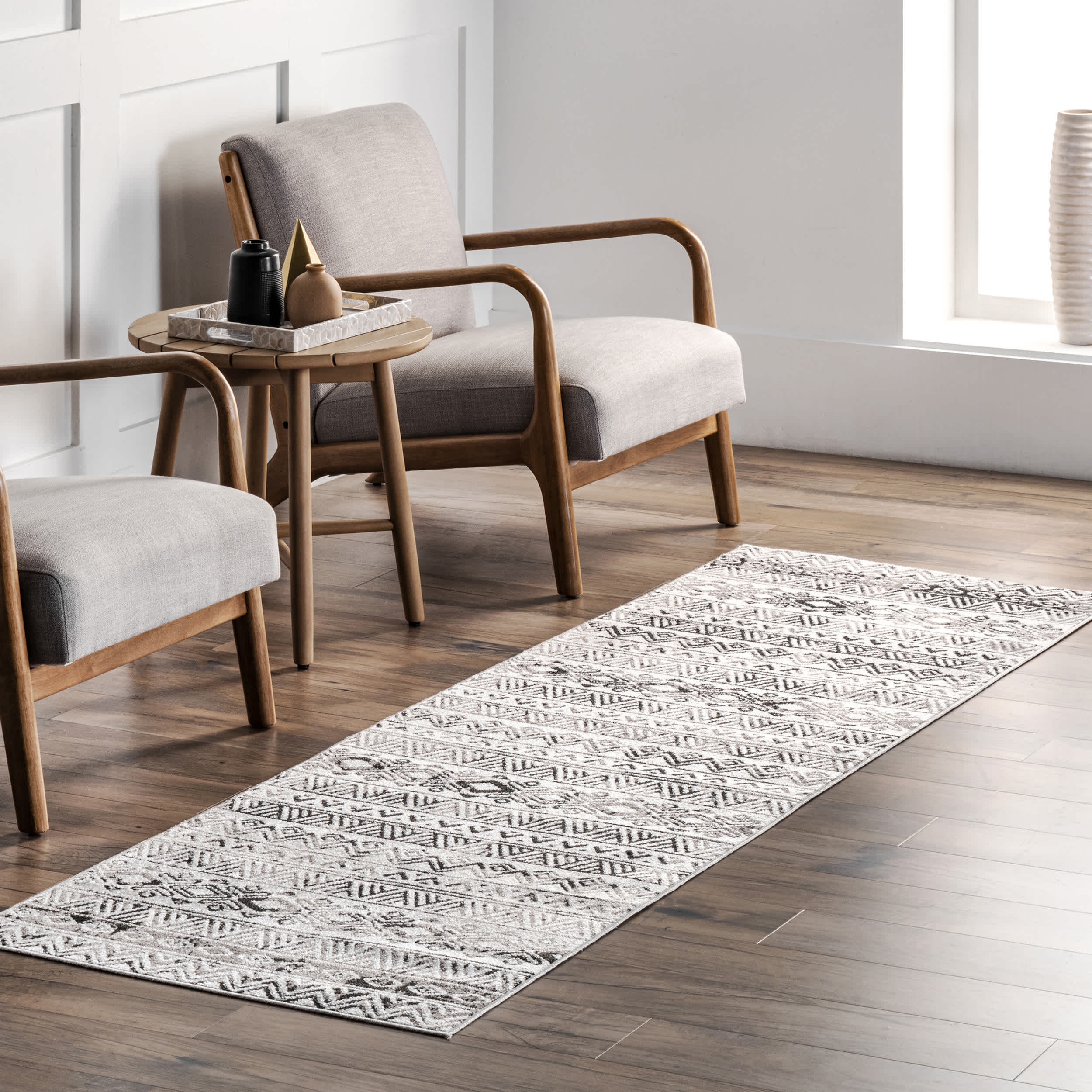 Lucci Machine Washable Aztec Area Rug - Image 10