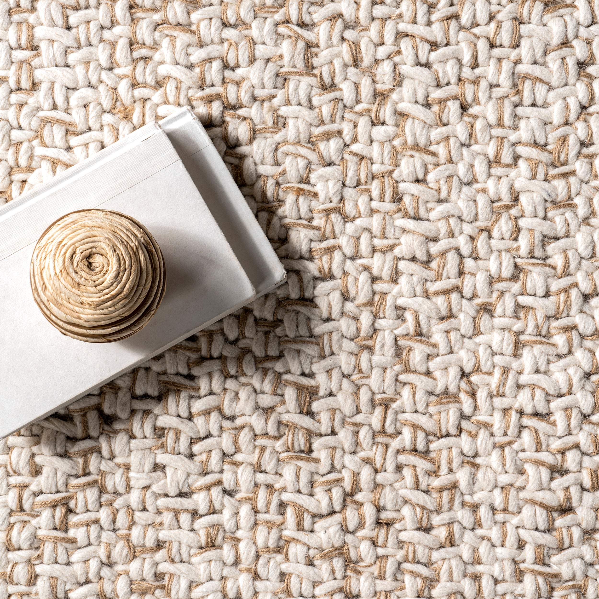 Enida Casual Farmhouse Wool Blend Area Rug - Image 6