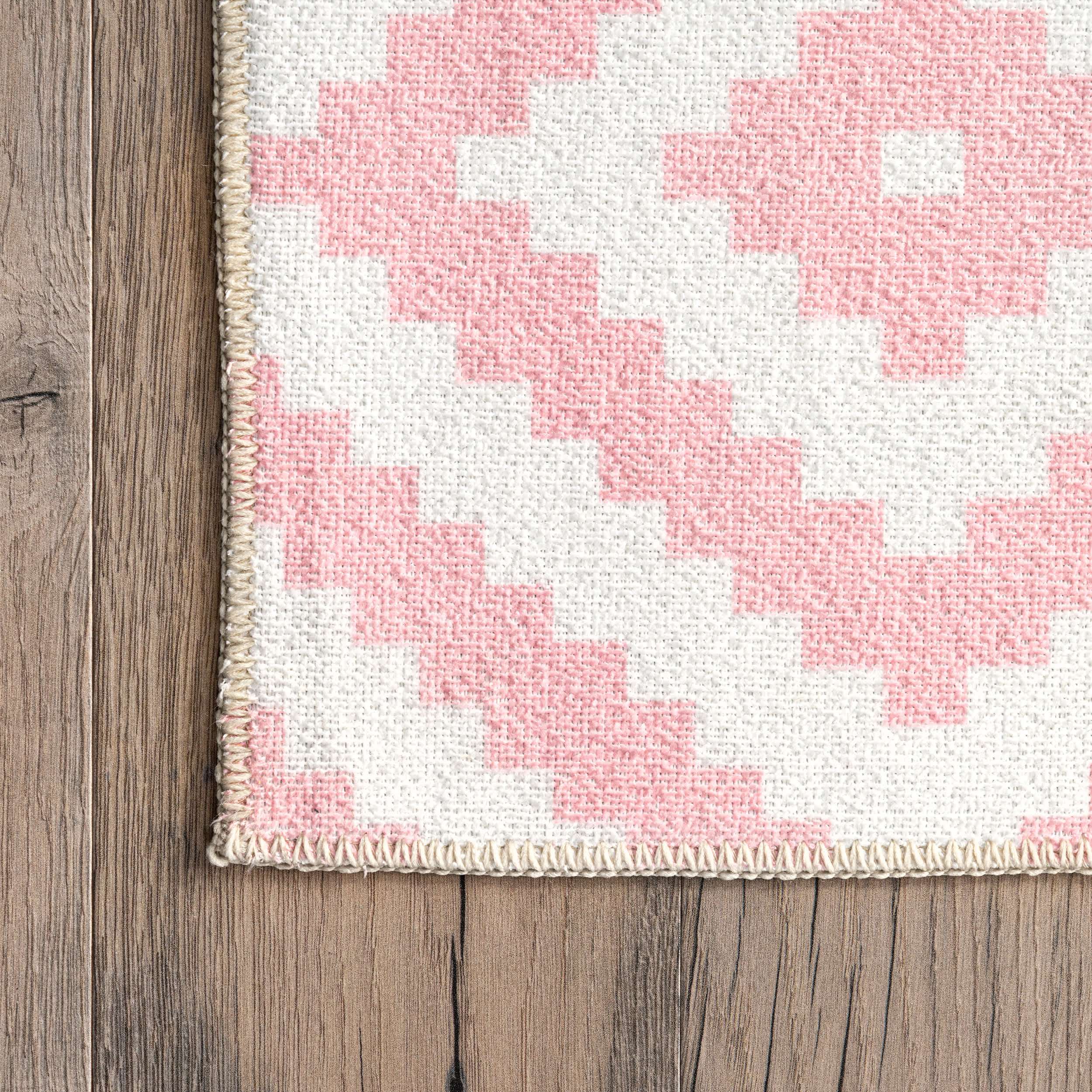 Kellee Machine Washable Modern Diamonds Area Rug - Image 16