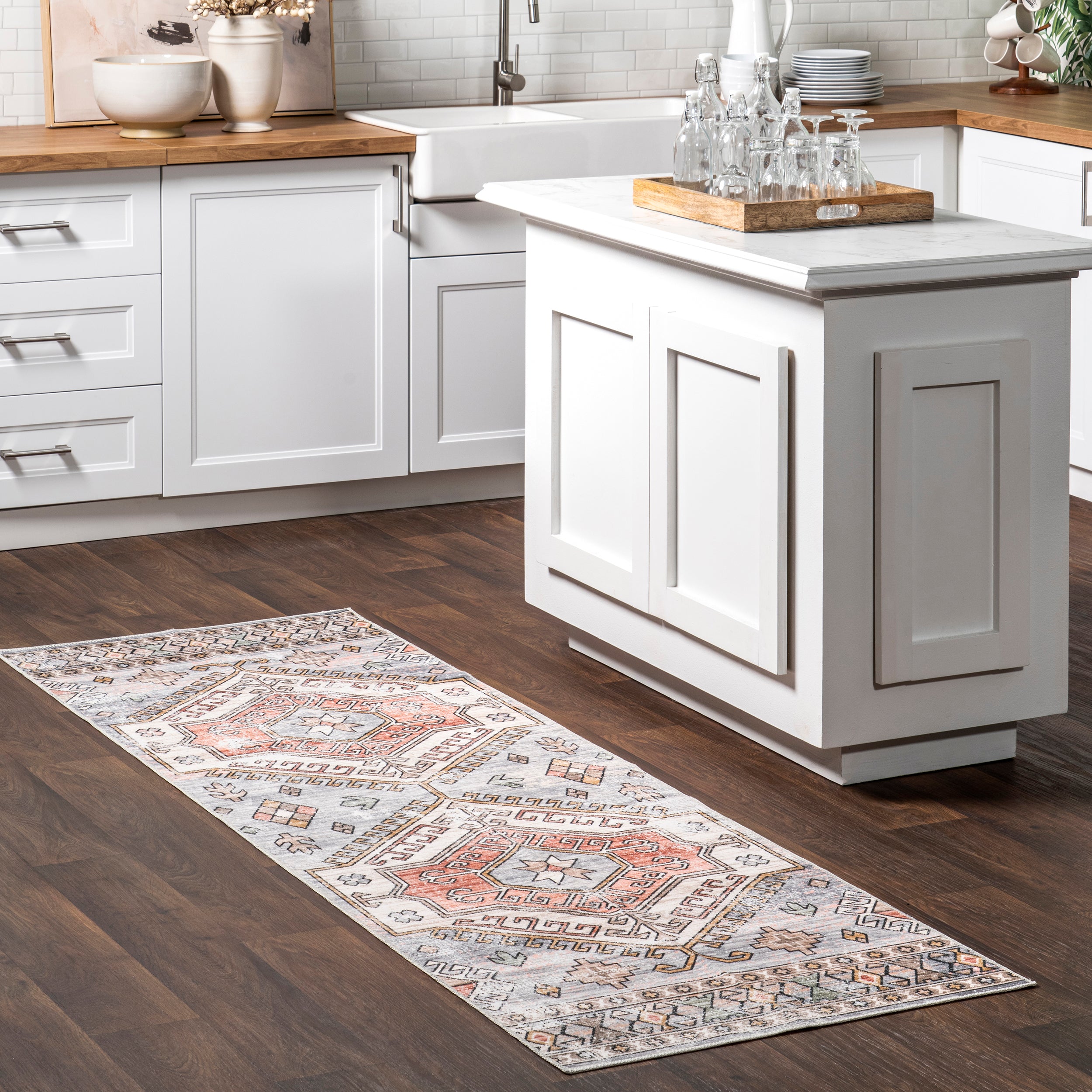 Mae Tribal Motif Machine Washable Area Rug - Image 23