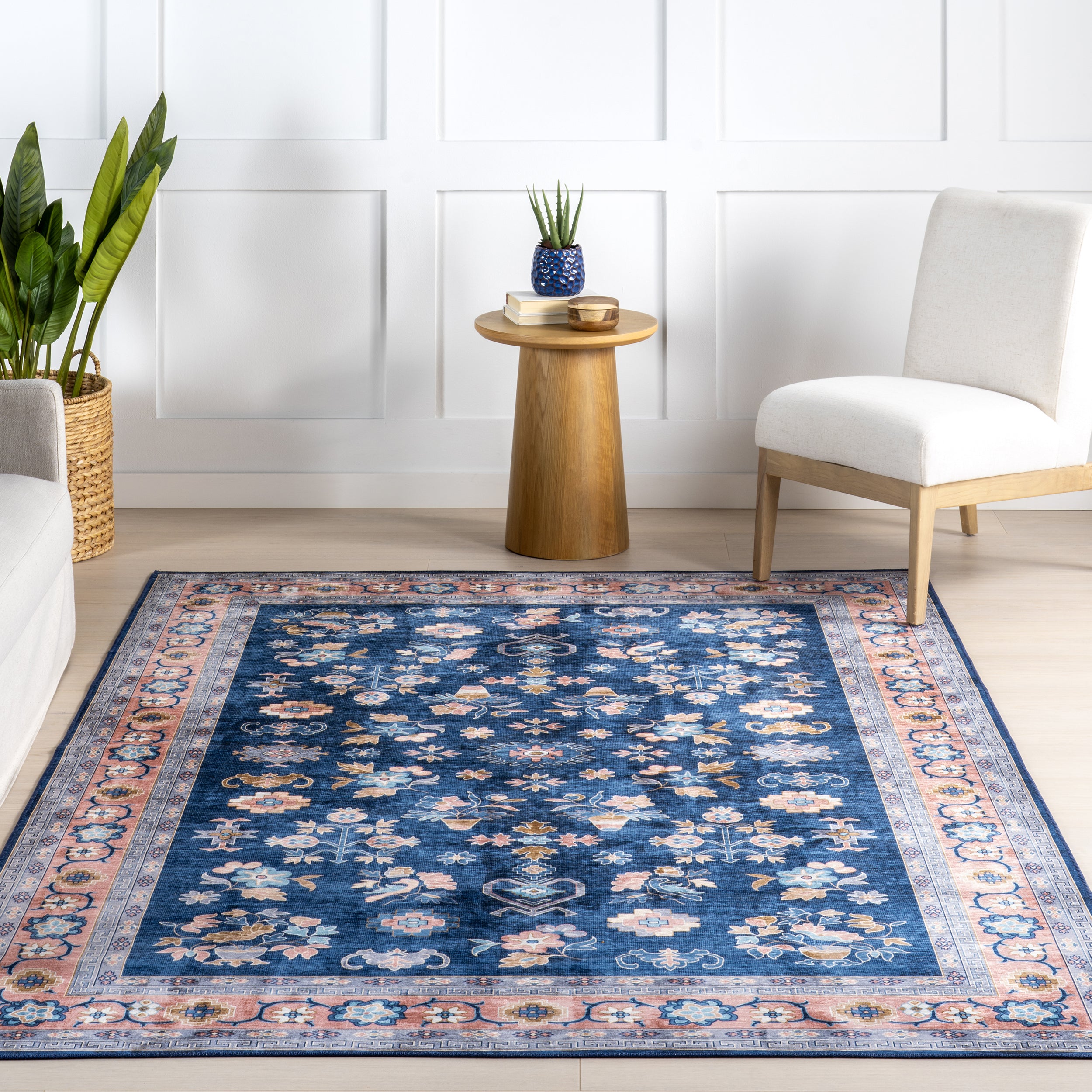 Verity SplashGuard Traditional Medallion Machine Washable Area Rug - Image 9