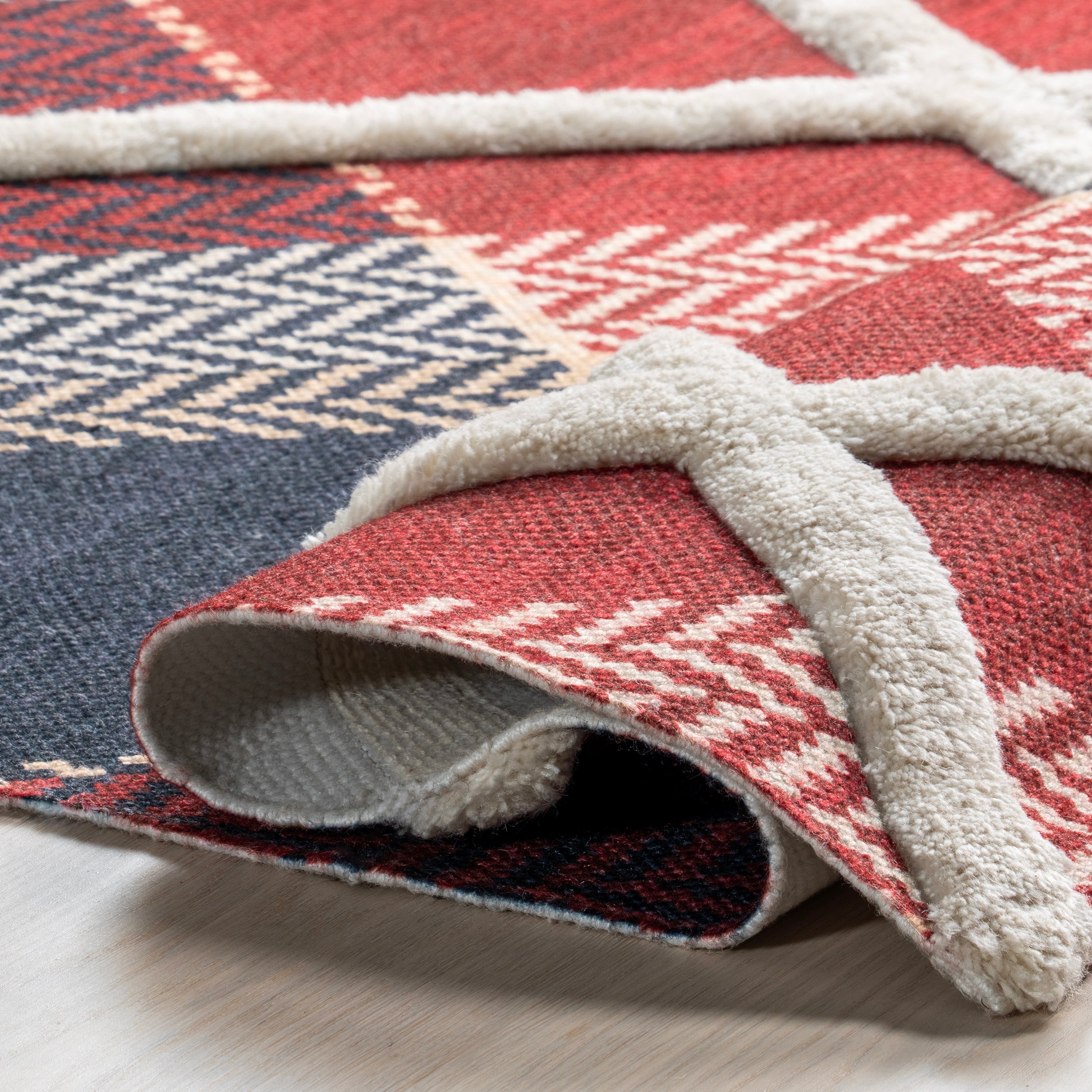Anastasia High-Low Plaid Area Rug - Image 4