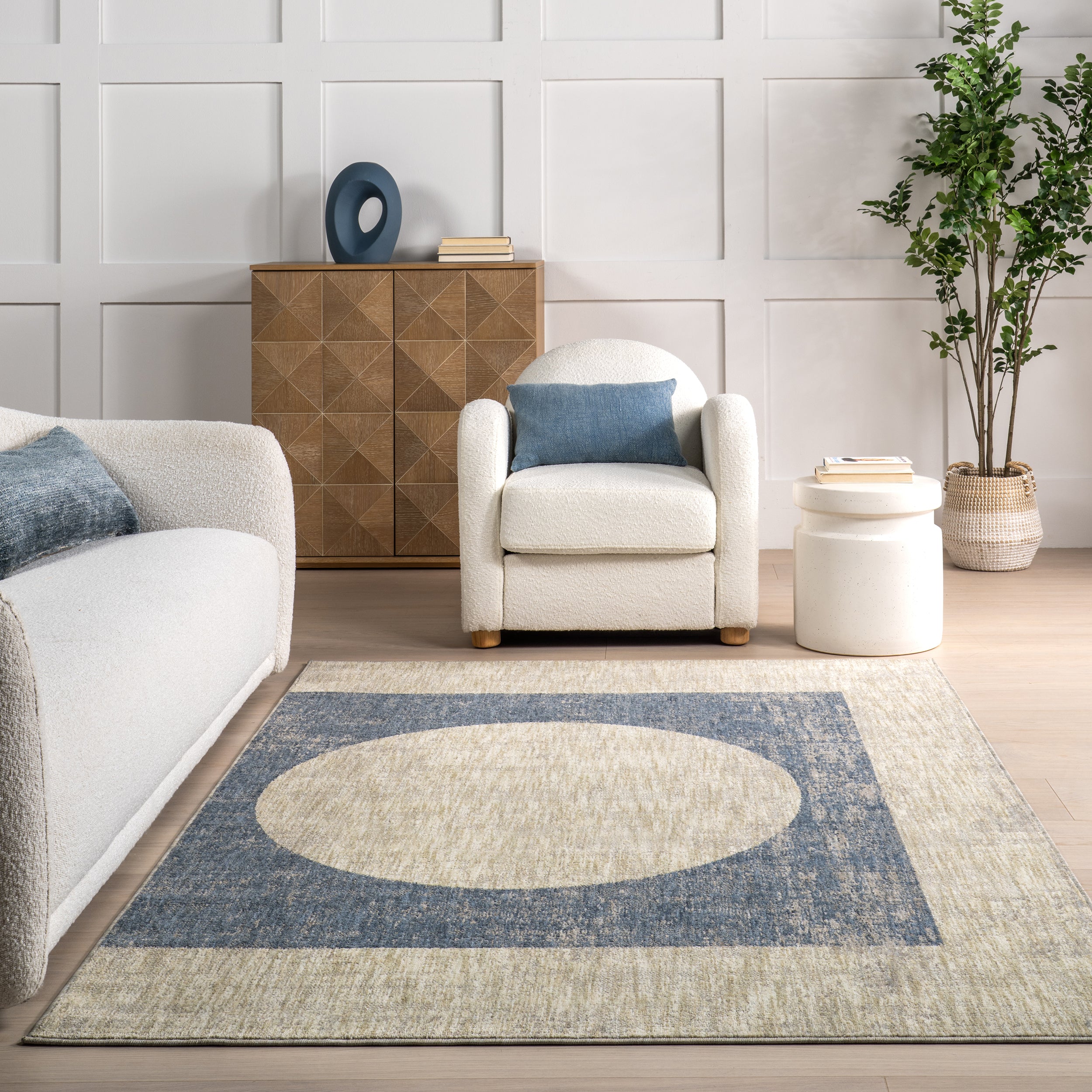 Nyra Mid-Century Modern Geometric Area Rug - Image 8