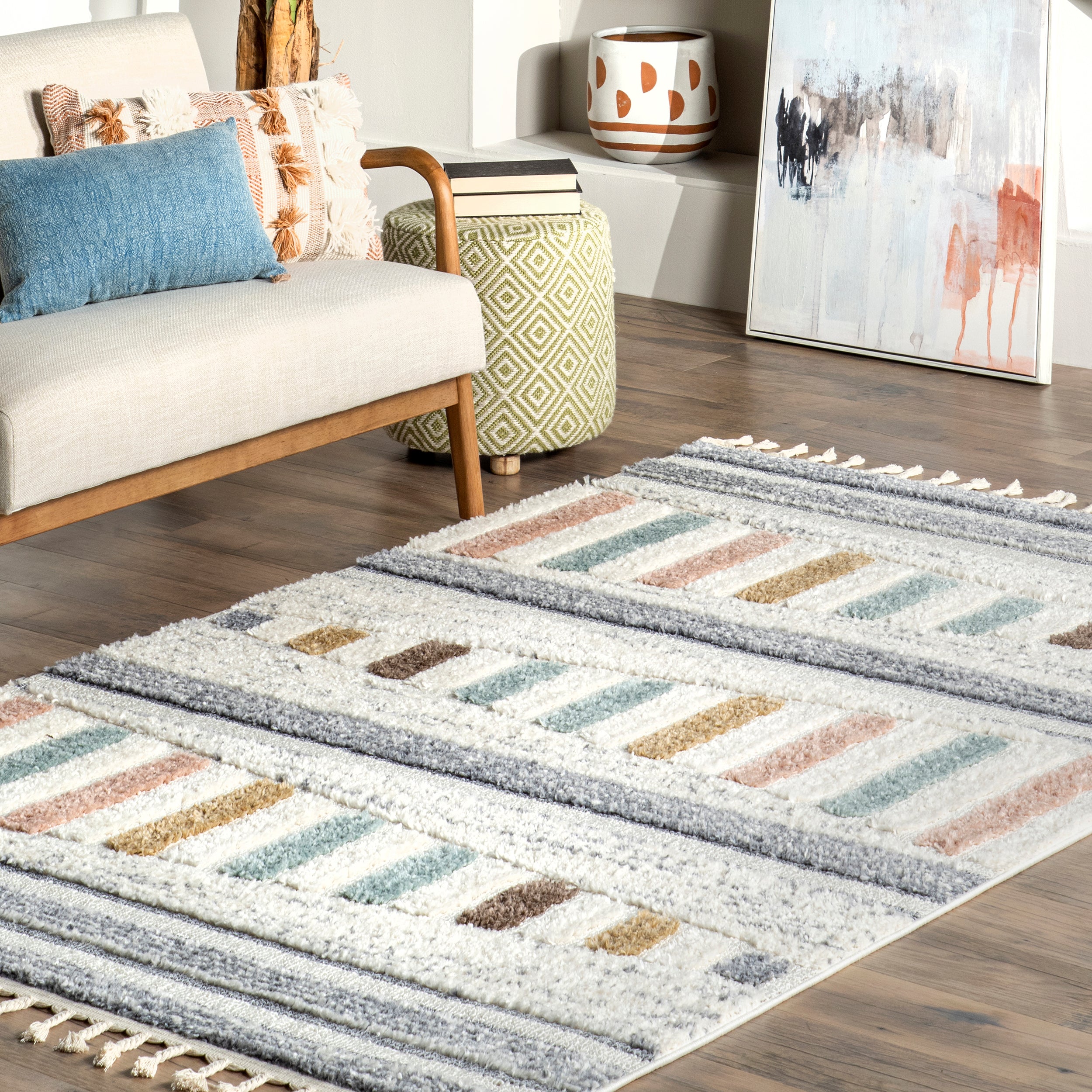 Iria Colorful Pyramid Kids Area Rug - Image 9
