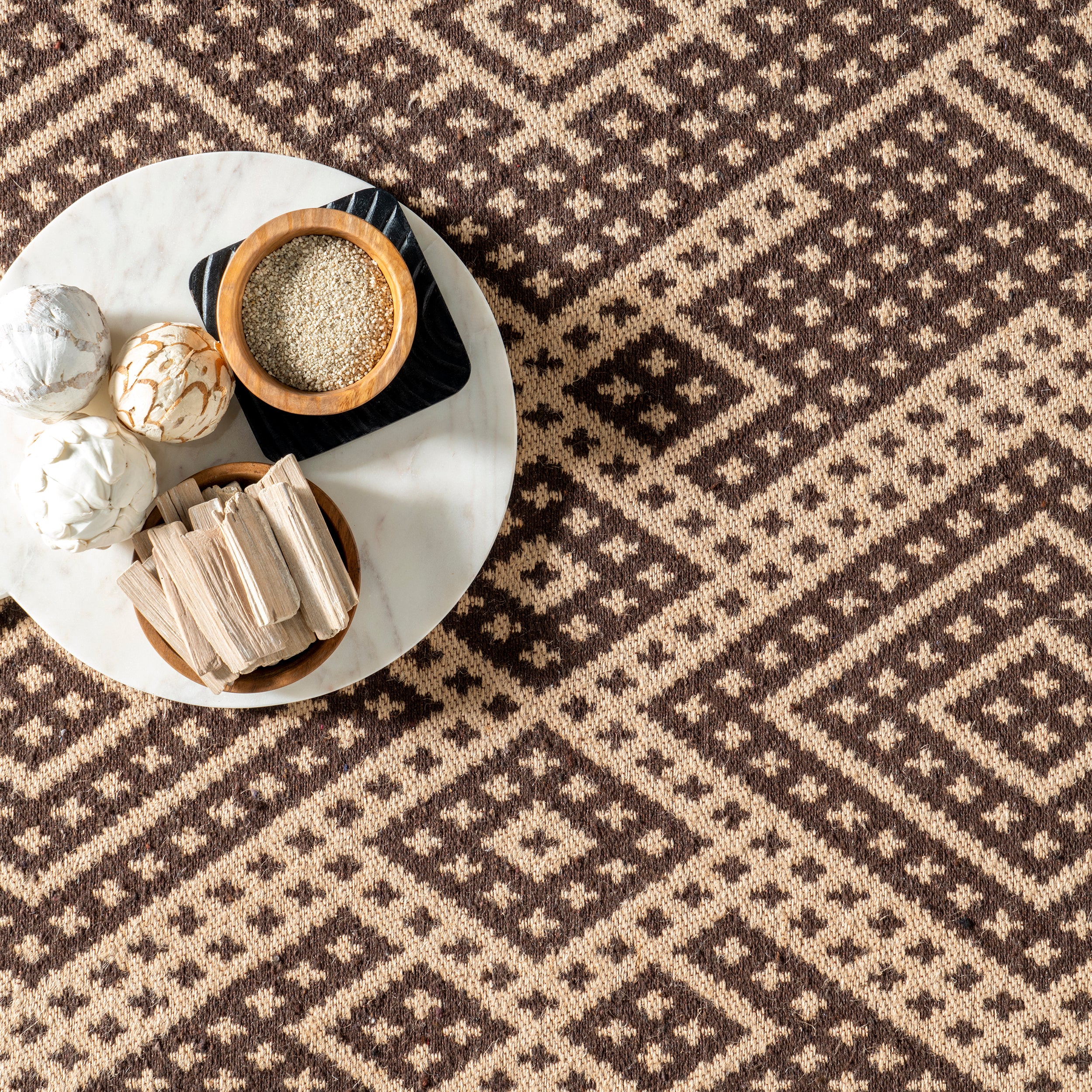 Leith Geometric Cotton-Blend Area Rug - Image 6