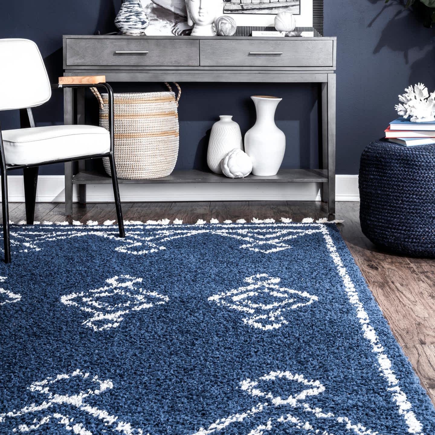 Mackie Moroccan Diamond Tassel Area Rug - Image 24
