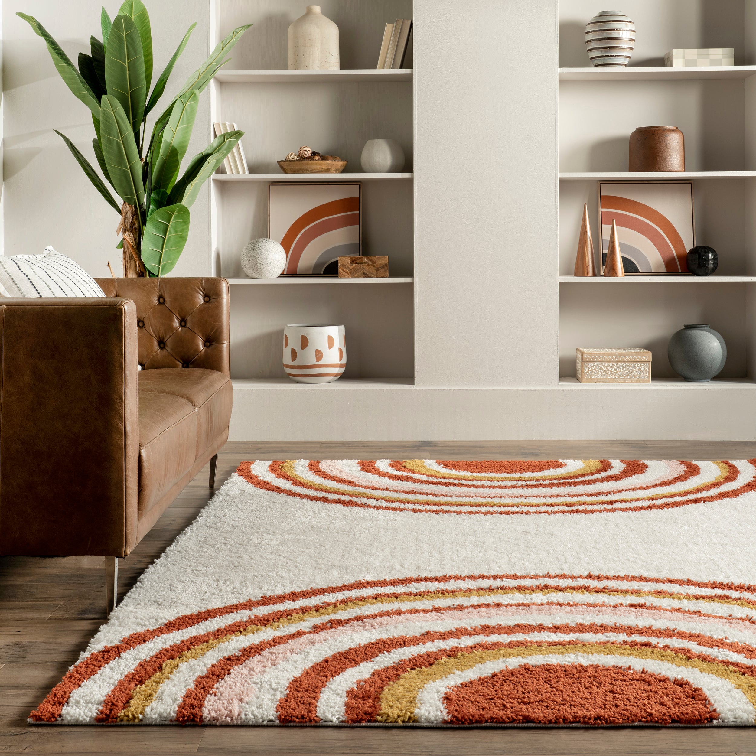Dotty Half Sunset Shag Area Rug - Image 8