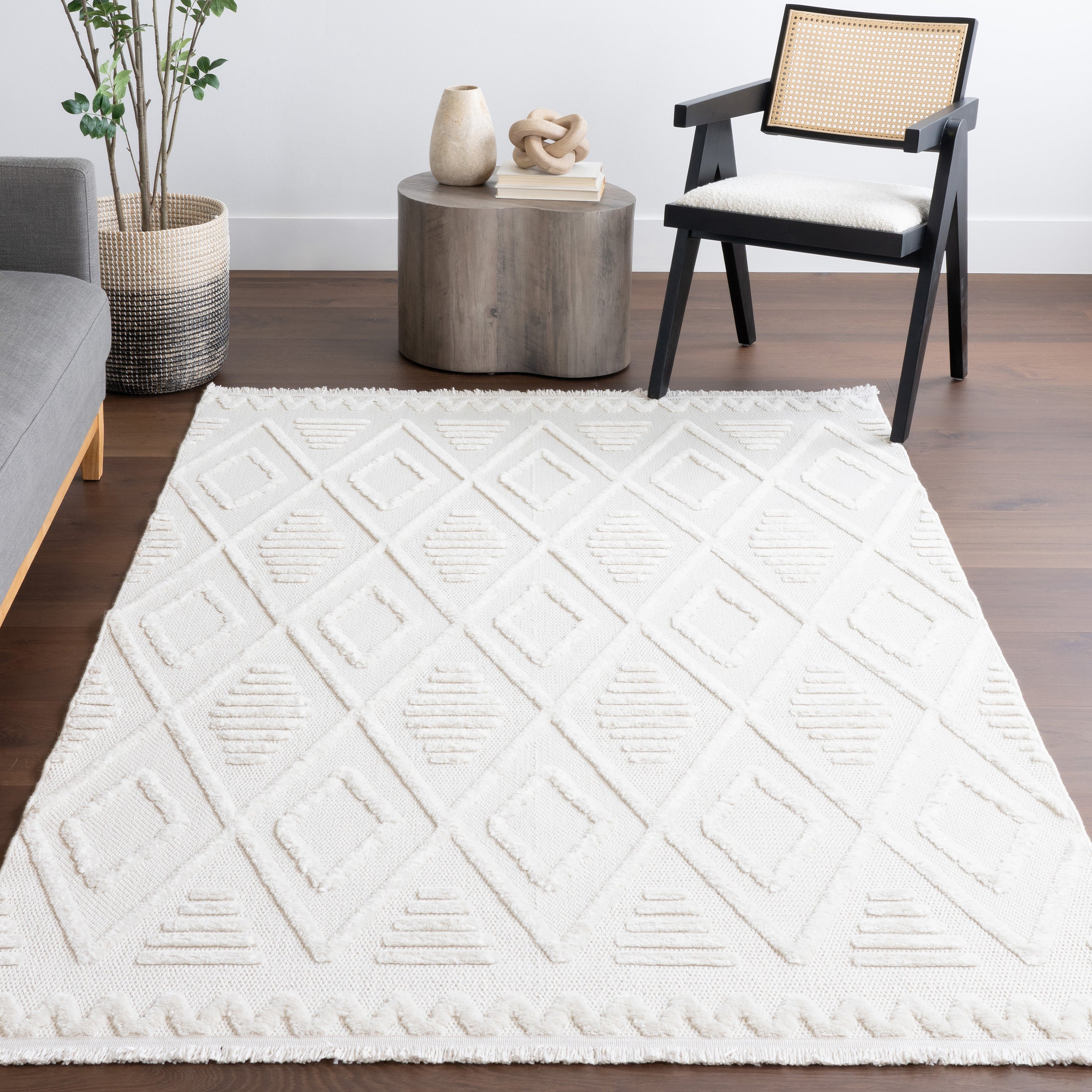 Annaka Trellis Fringe Area Rug - Image 9