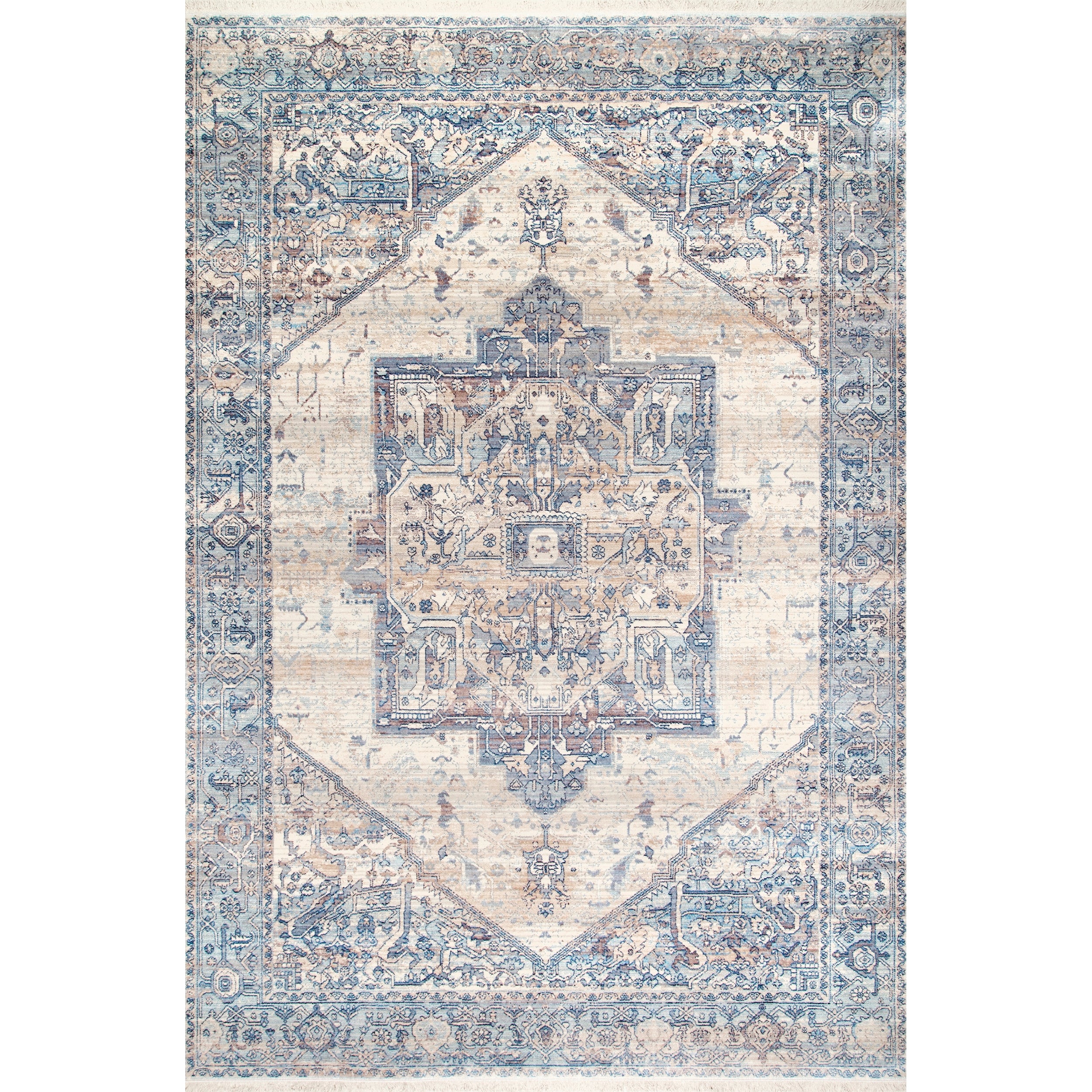 Harriet Vintage Medallion Fringe Area Rug - Image 21