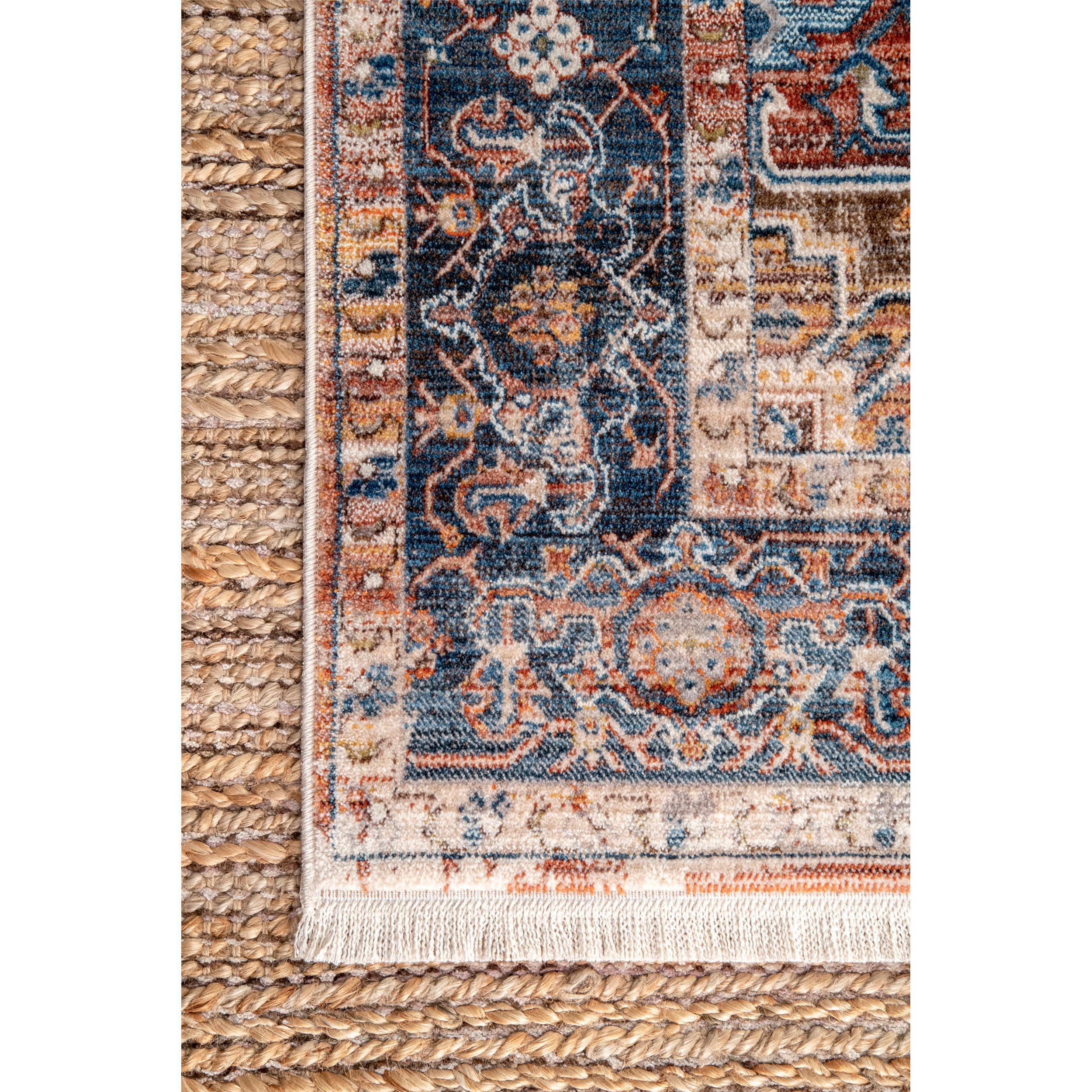 Vintage Pauline Floral Tassel Area Rug - Image 4