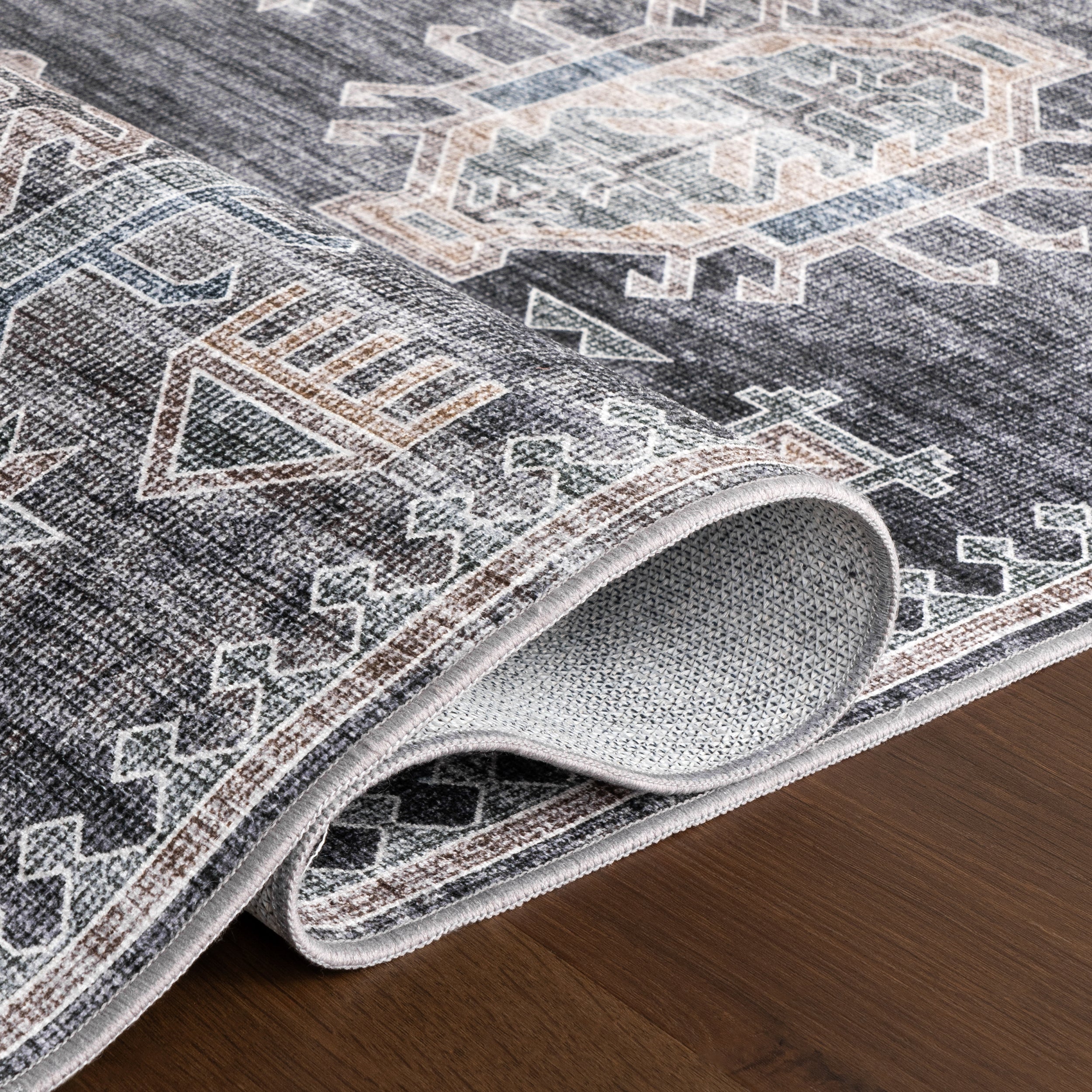 Philomena Medallion Spill Proof Machine Washable Area Rug - Image 13